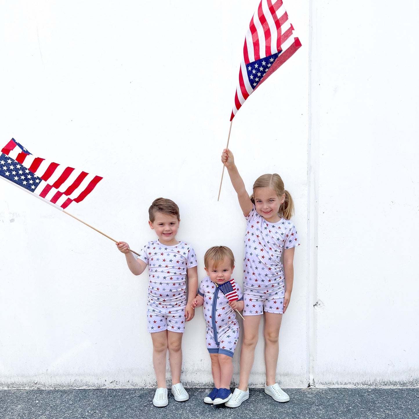RED WHITE & BLUE STARS | SHORTIE TWO PIECE SET