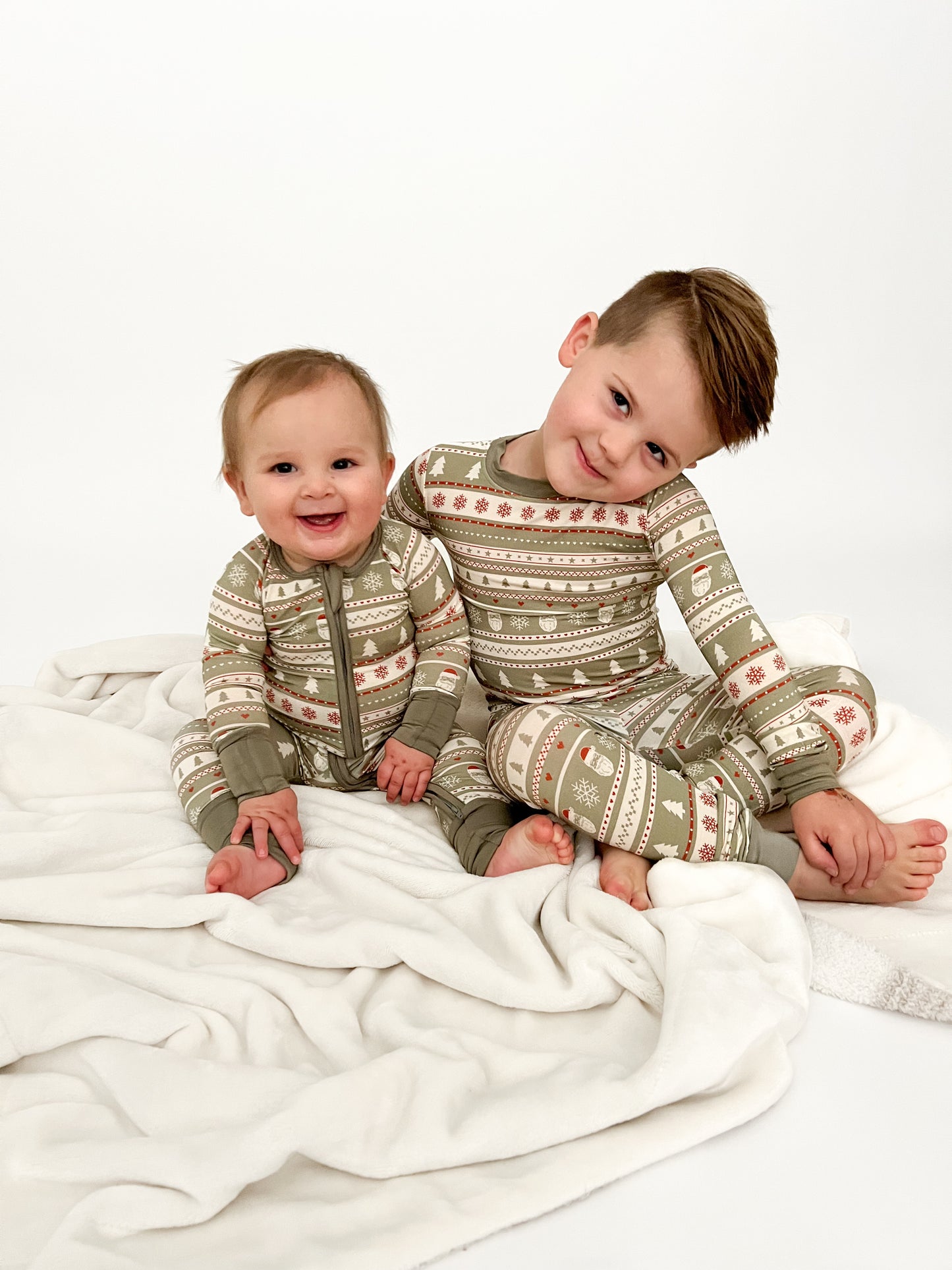 SANTA FAIR ISLE | ZIP ROMPER