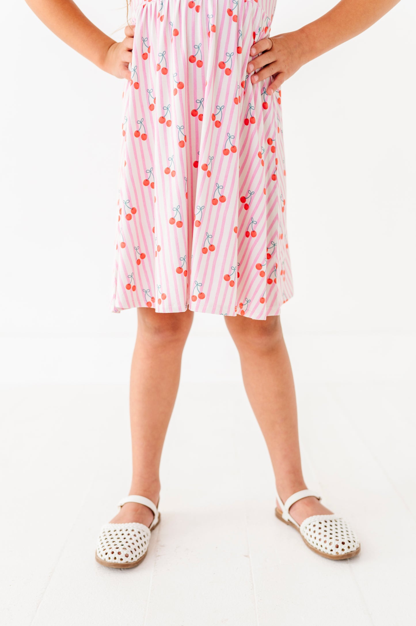CHERRY STRIPE | BAMBOO DRESS