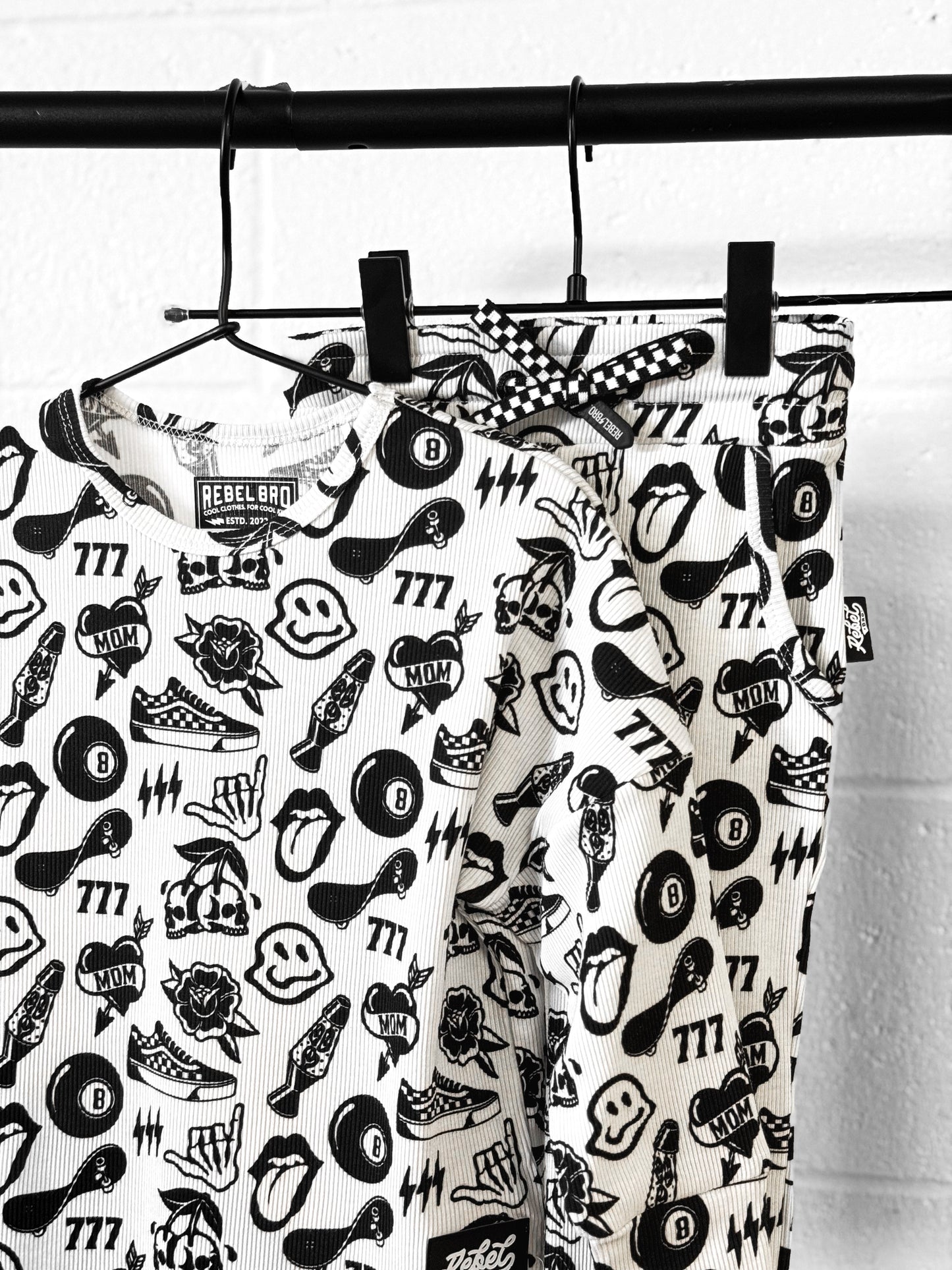 Organic Ribbed Set in Cool Kid