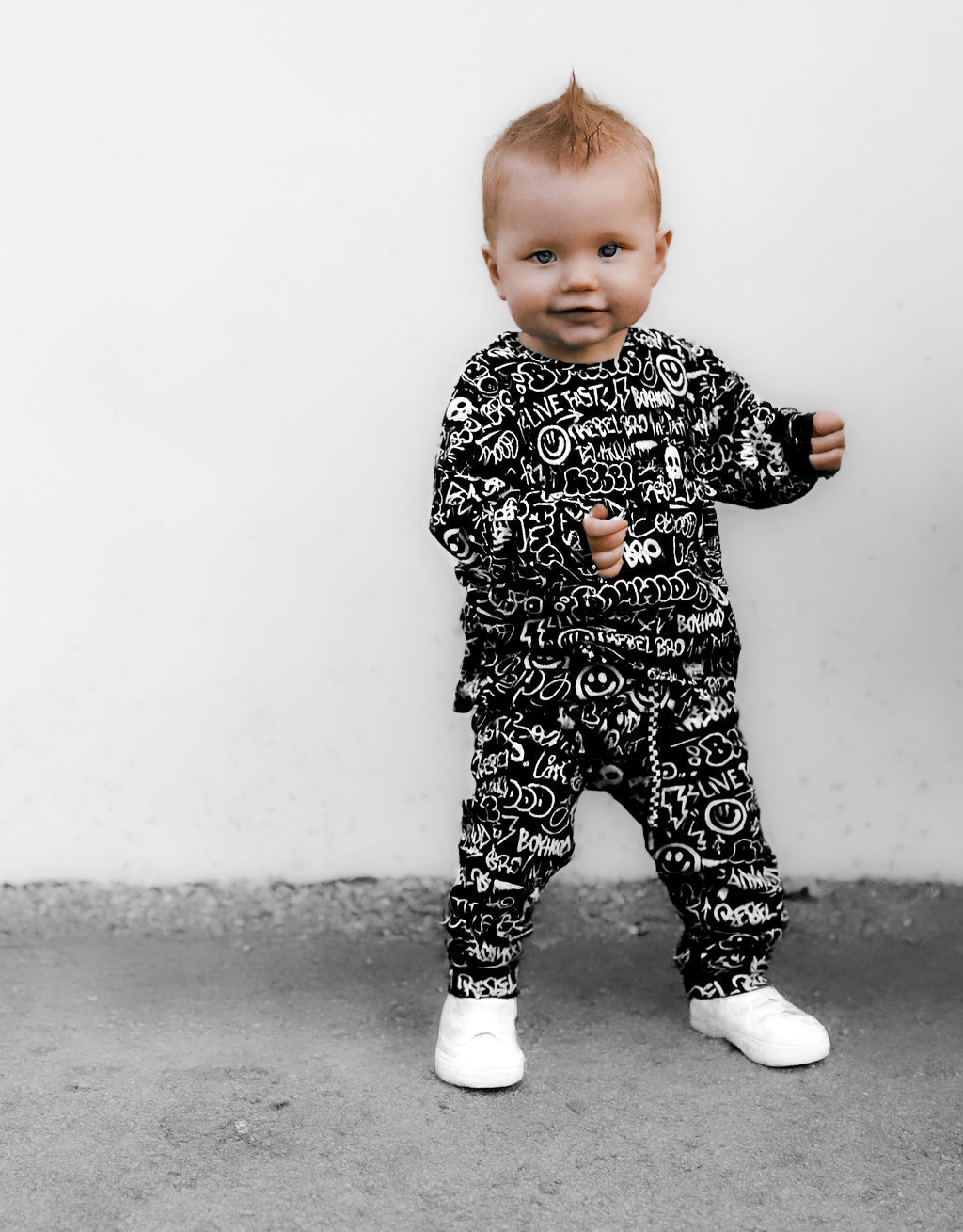 Organic Ribbed Set in Urban Drip [Midnight Edition]