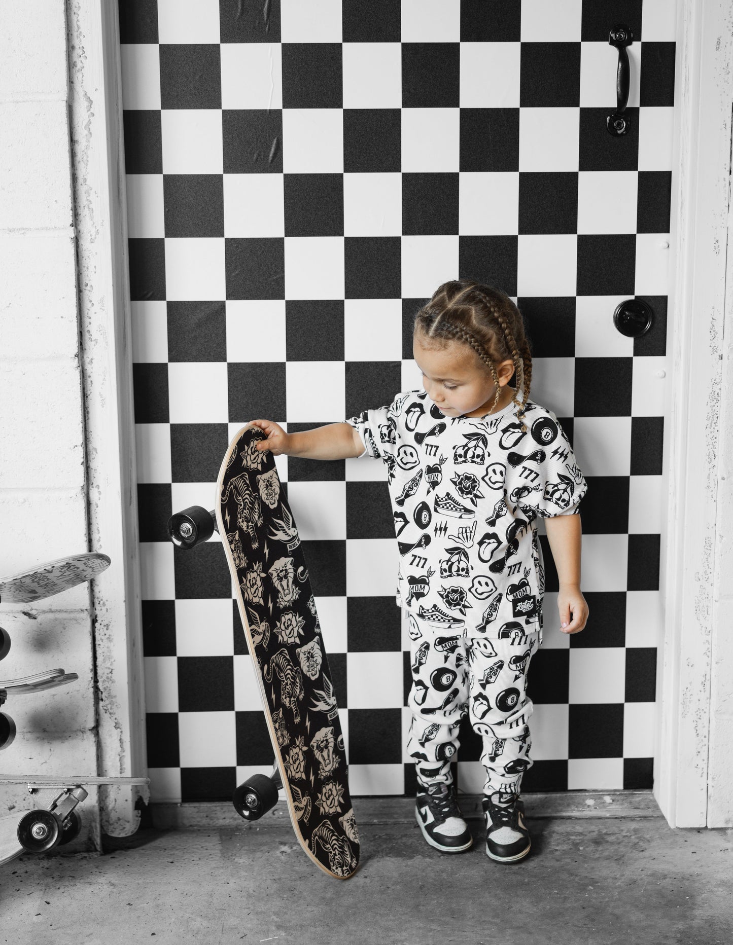 Organic Ribbed Set in Cool Kid