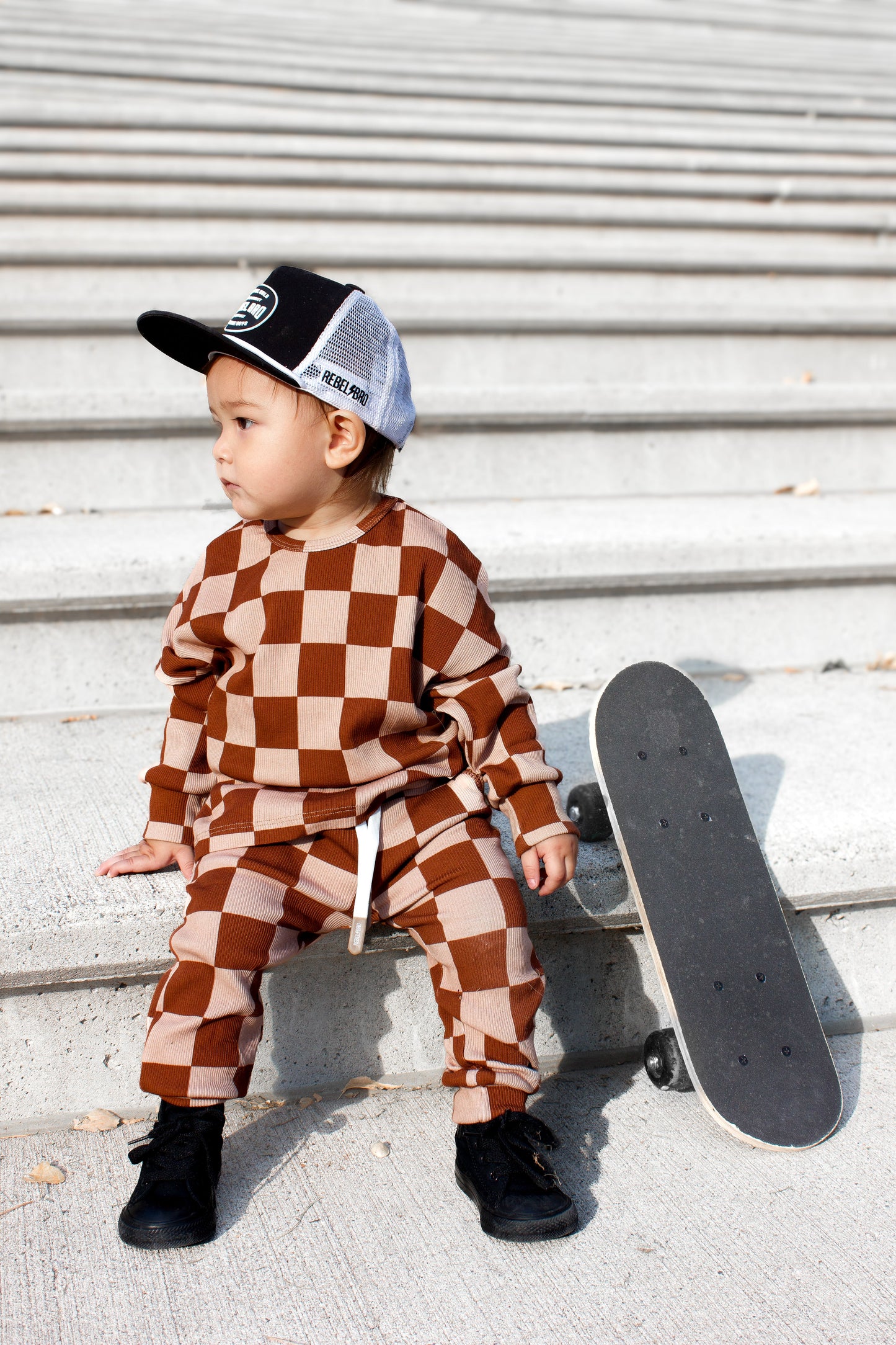 Organic Ribbed Set in Spiced Cider + Graham