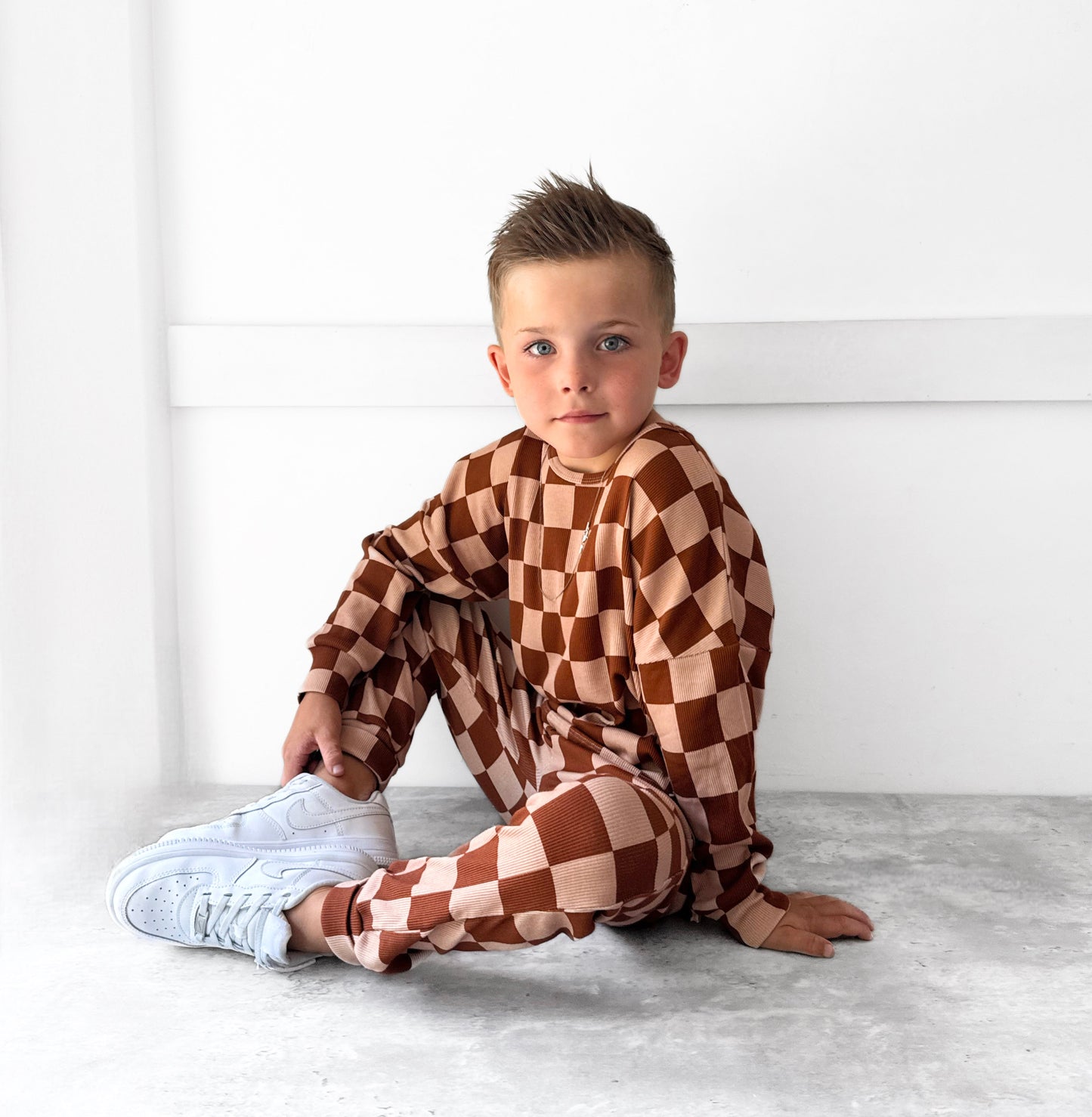 Organic Ribbed Set in Spiced Cider + Graham