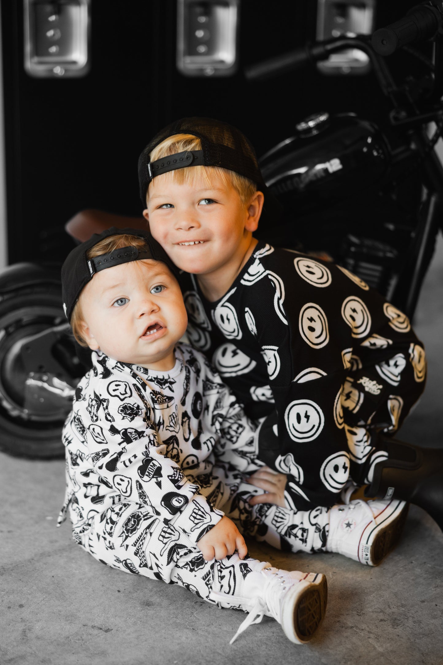 Organic Ribbed Set in Cool Kid