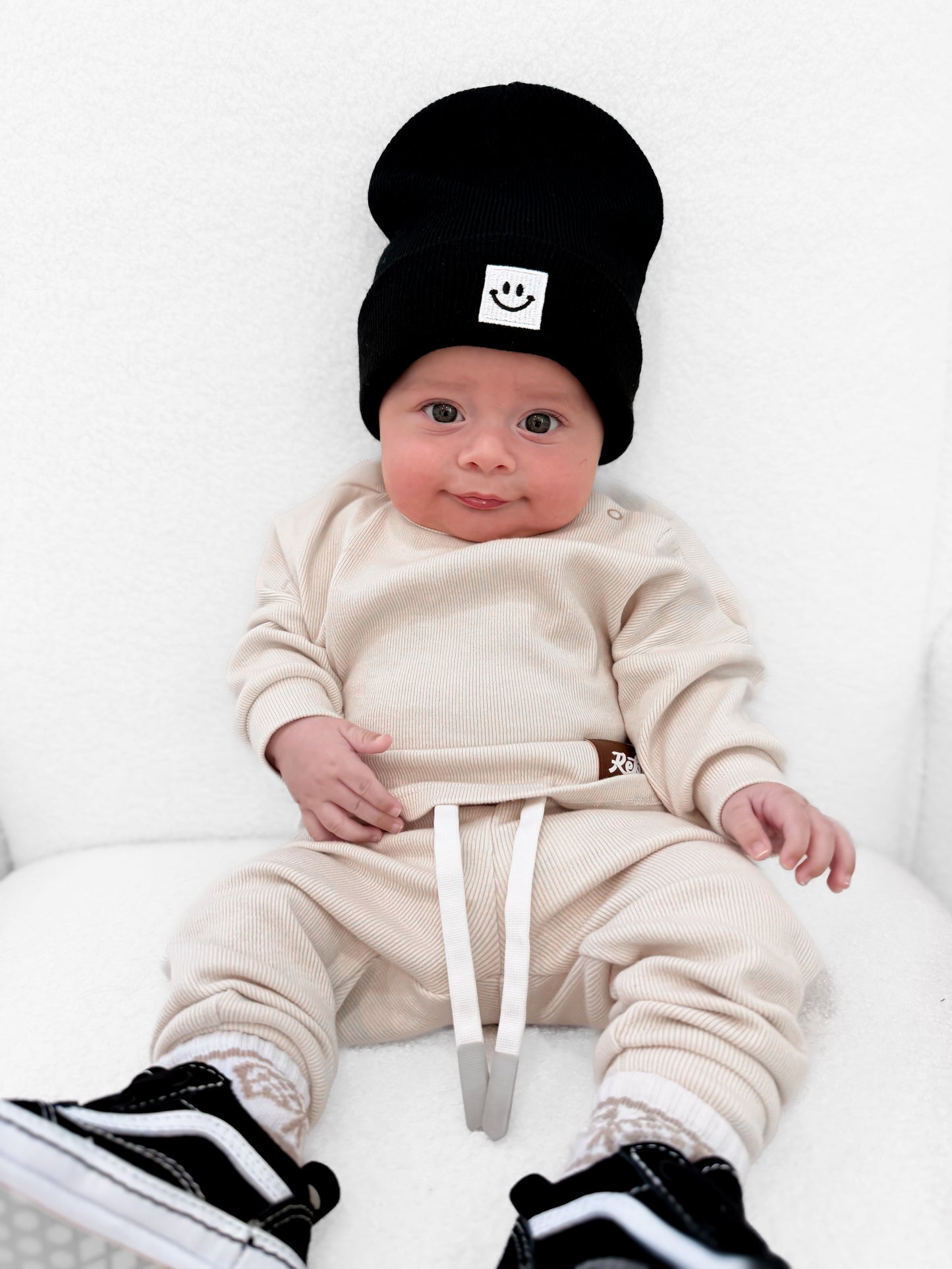 Organic Ribbed Set in Oat