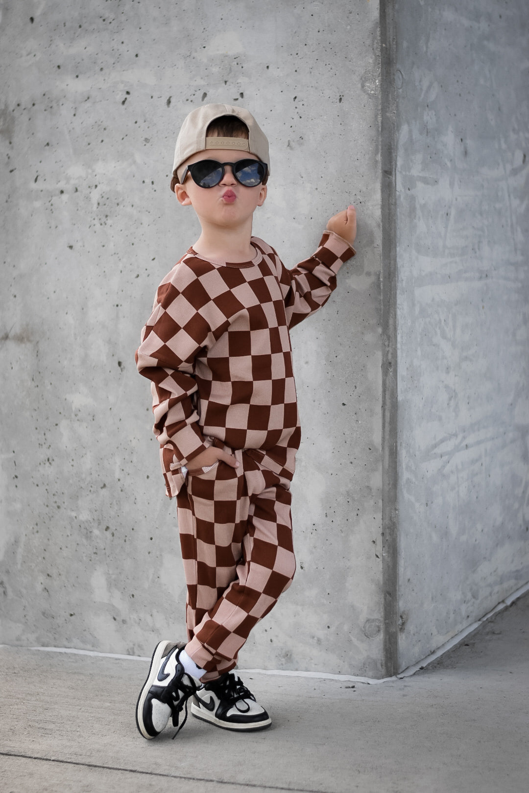 Organic Ribbed Set in Spiced Cider + Graham