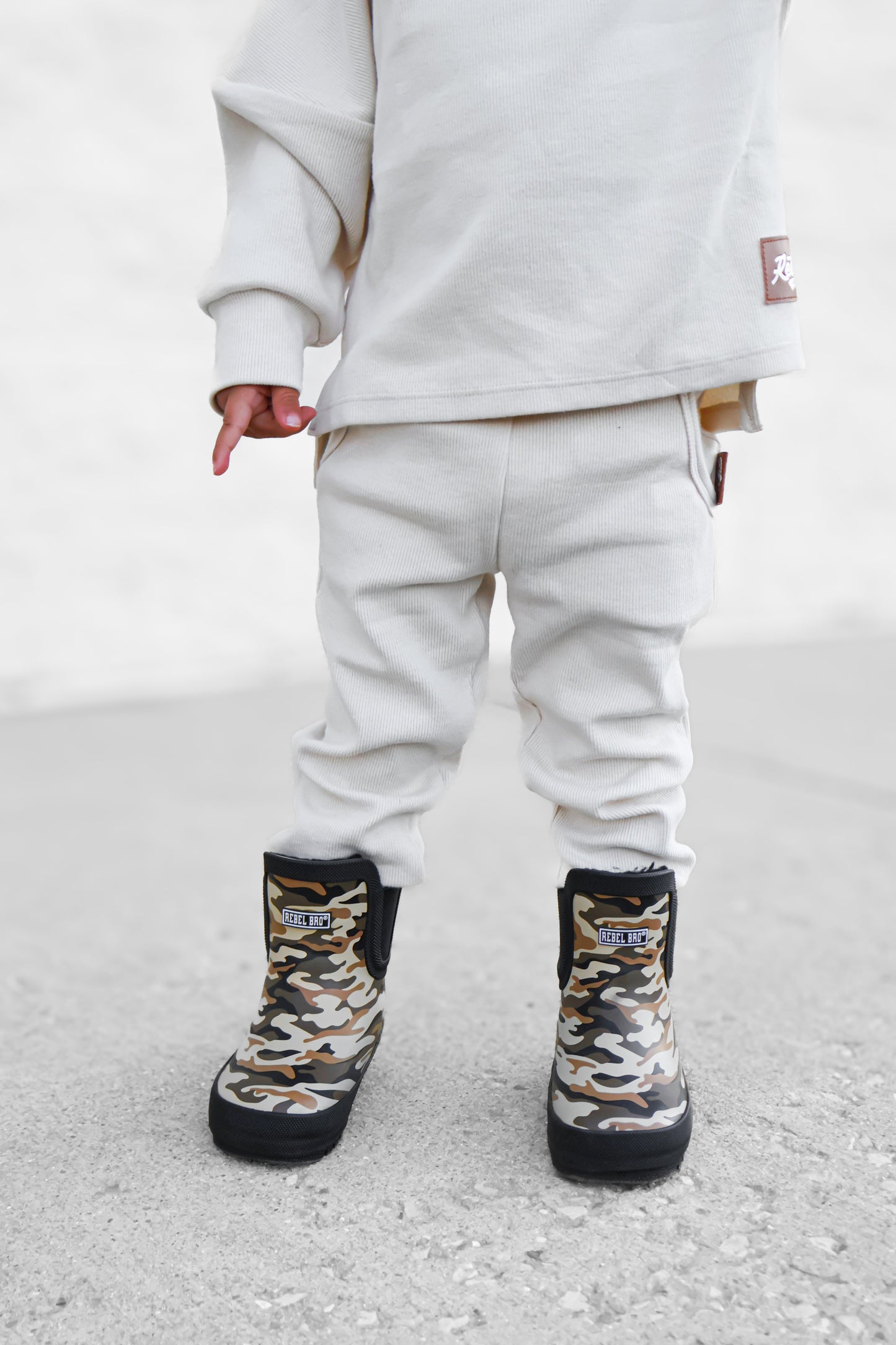 Organic Ribbed Set in Oat