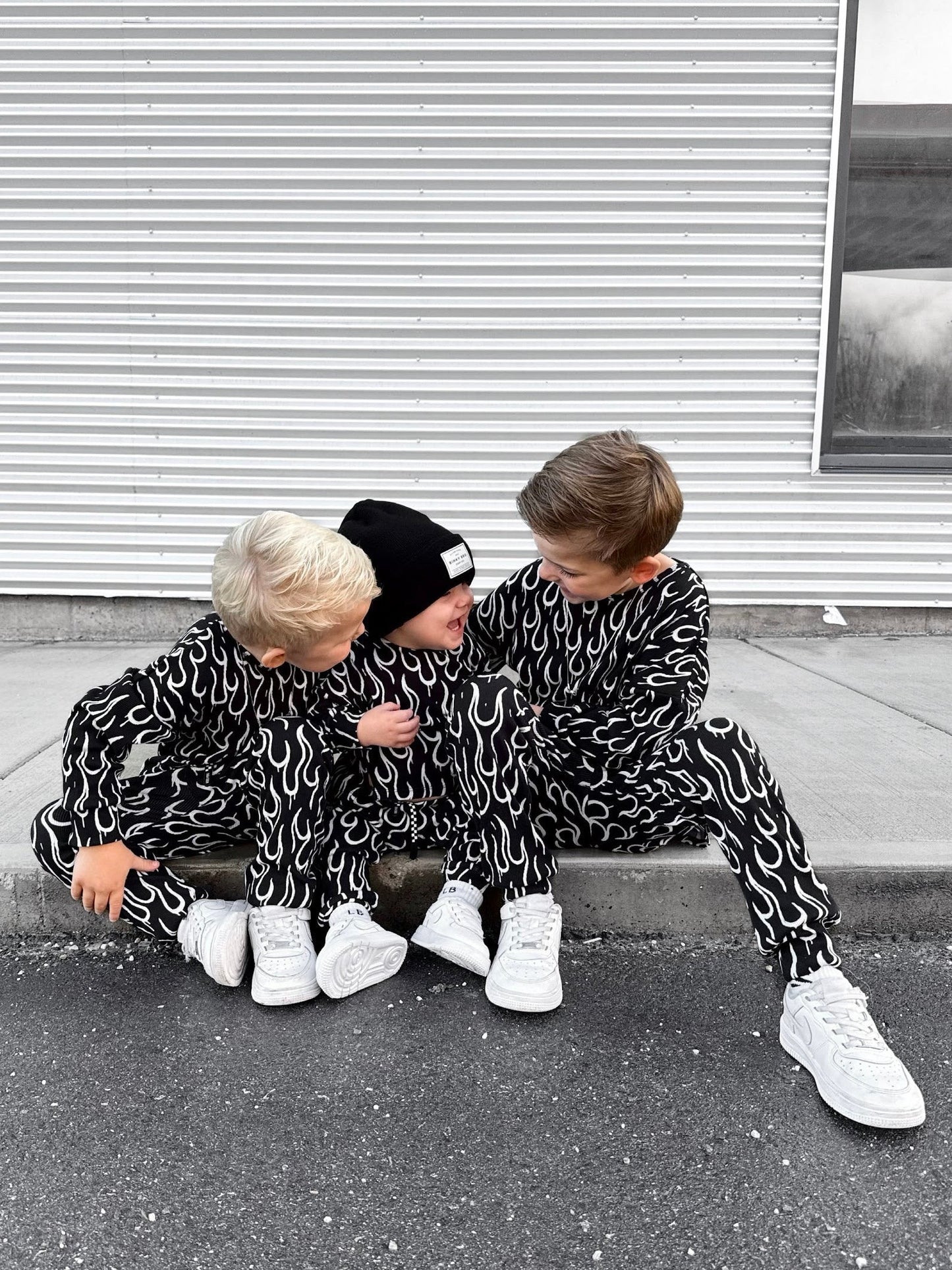 Organic Ribbed Set in Fuego