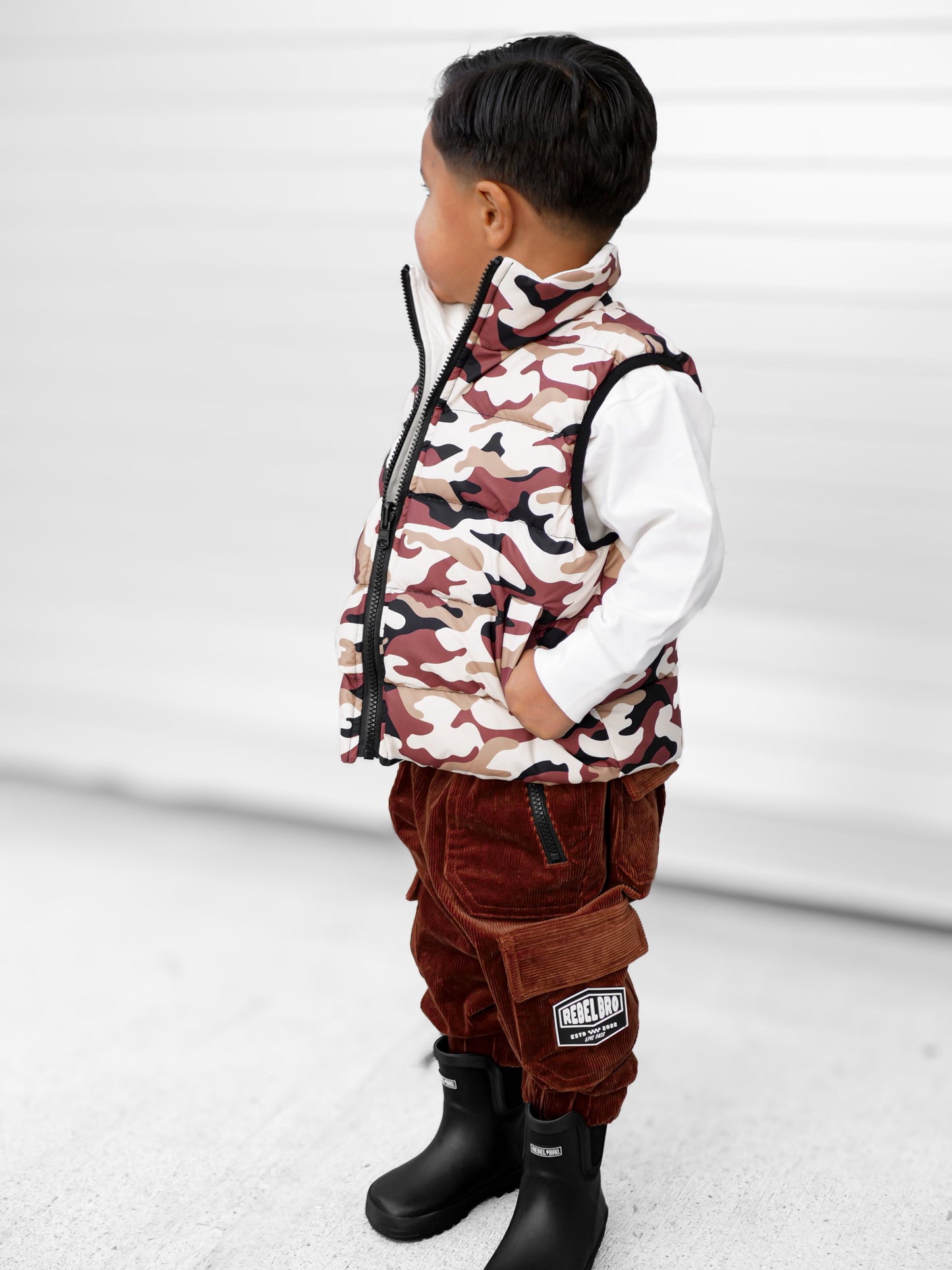 Reversible Puffer Vest in Ranger