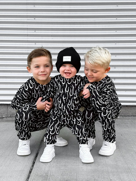 Organic Ribbed Set in Fuego