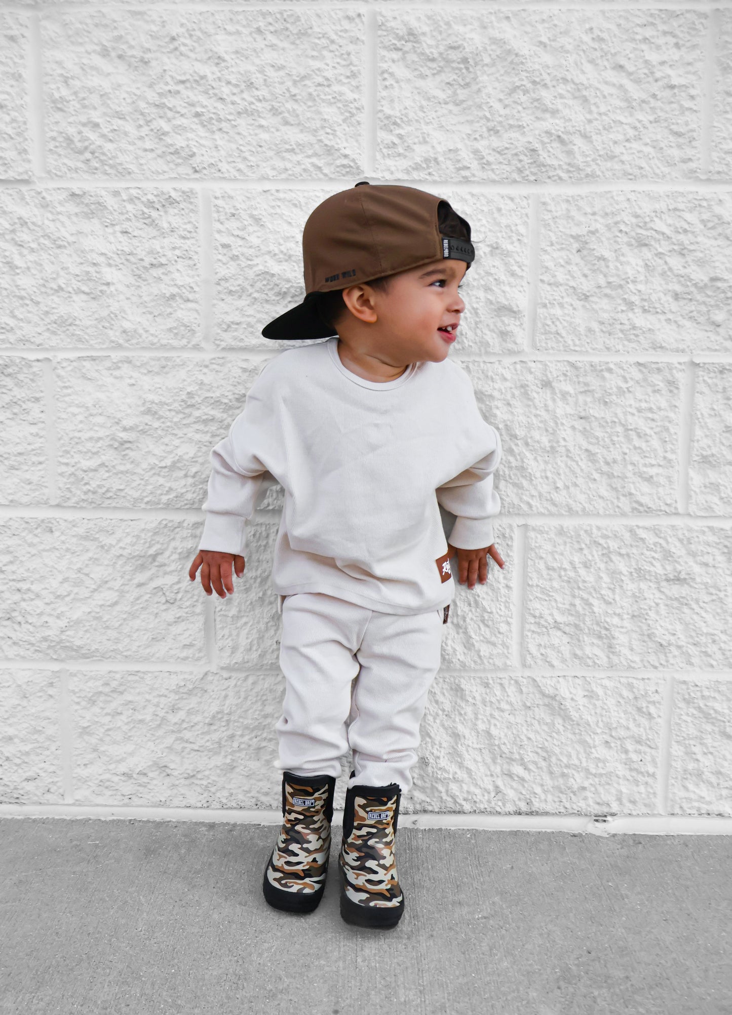 Organic Ribbed Set in Oat