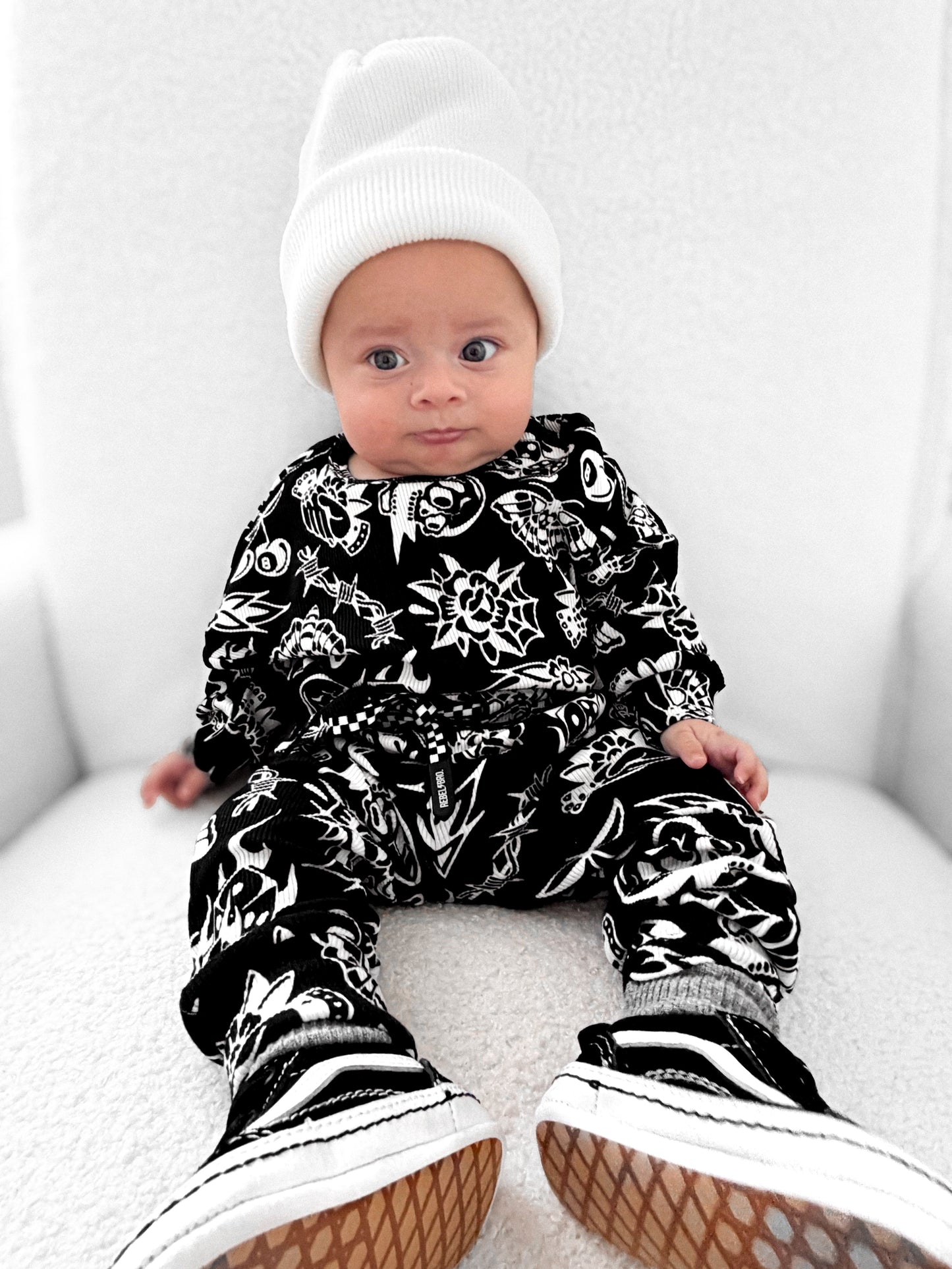 Organic Ribbed Set in Bad Boy [Midnight Edition]