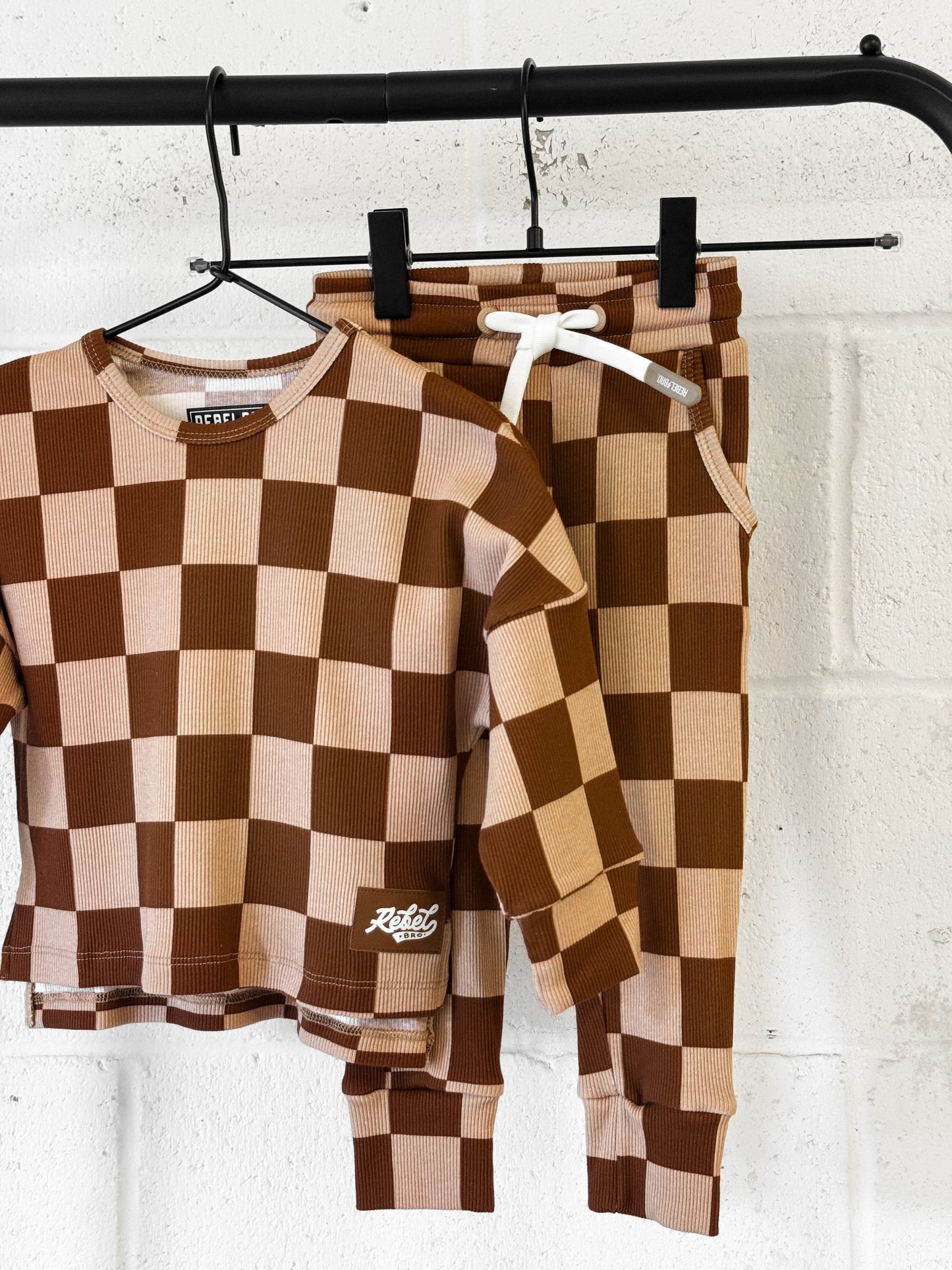 Organic Ribbed Set in Spiced Cider + Graham