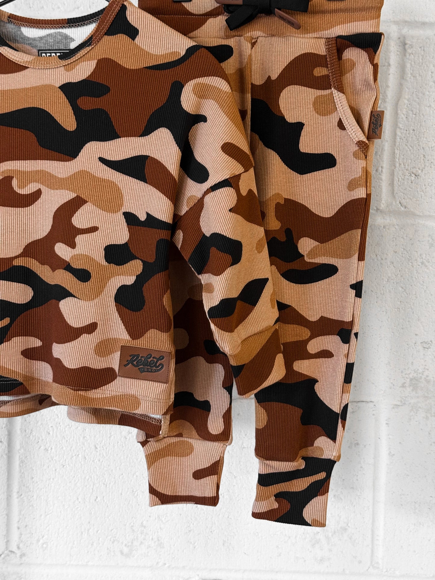 Organic Ribbed Set in Ranger