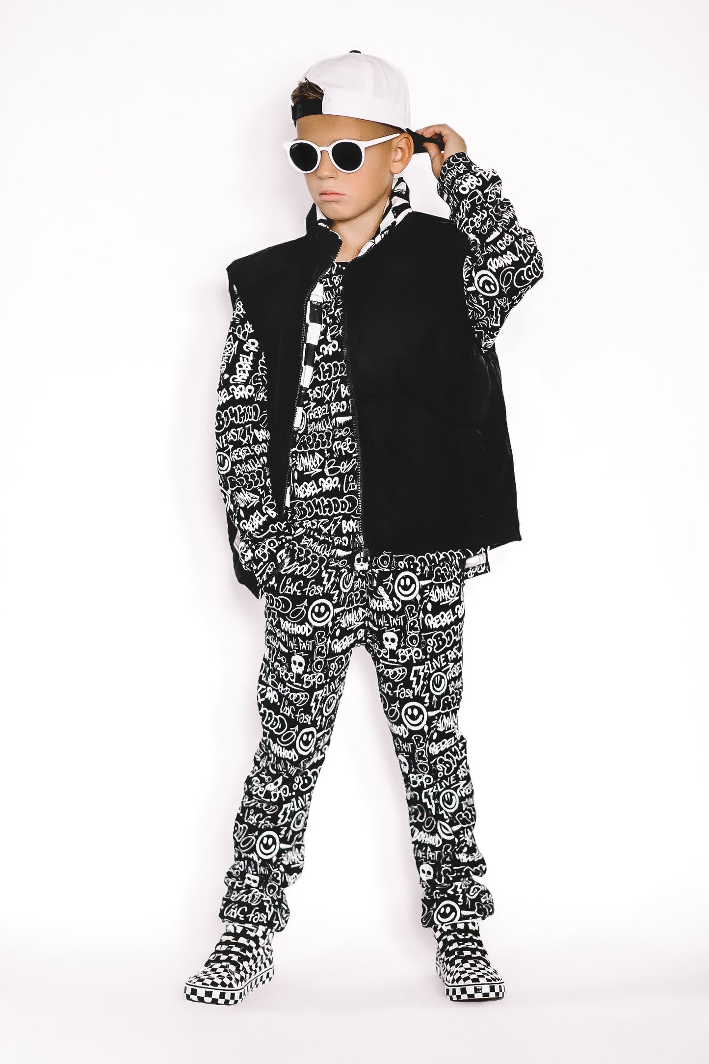 Organic Ribbed Set in Urban Drip [Midnight Edition]