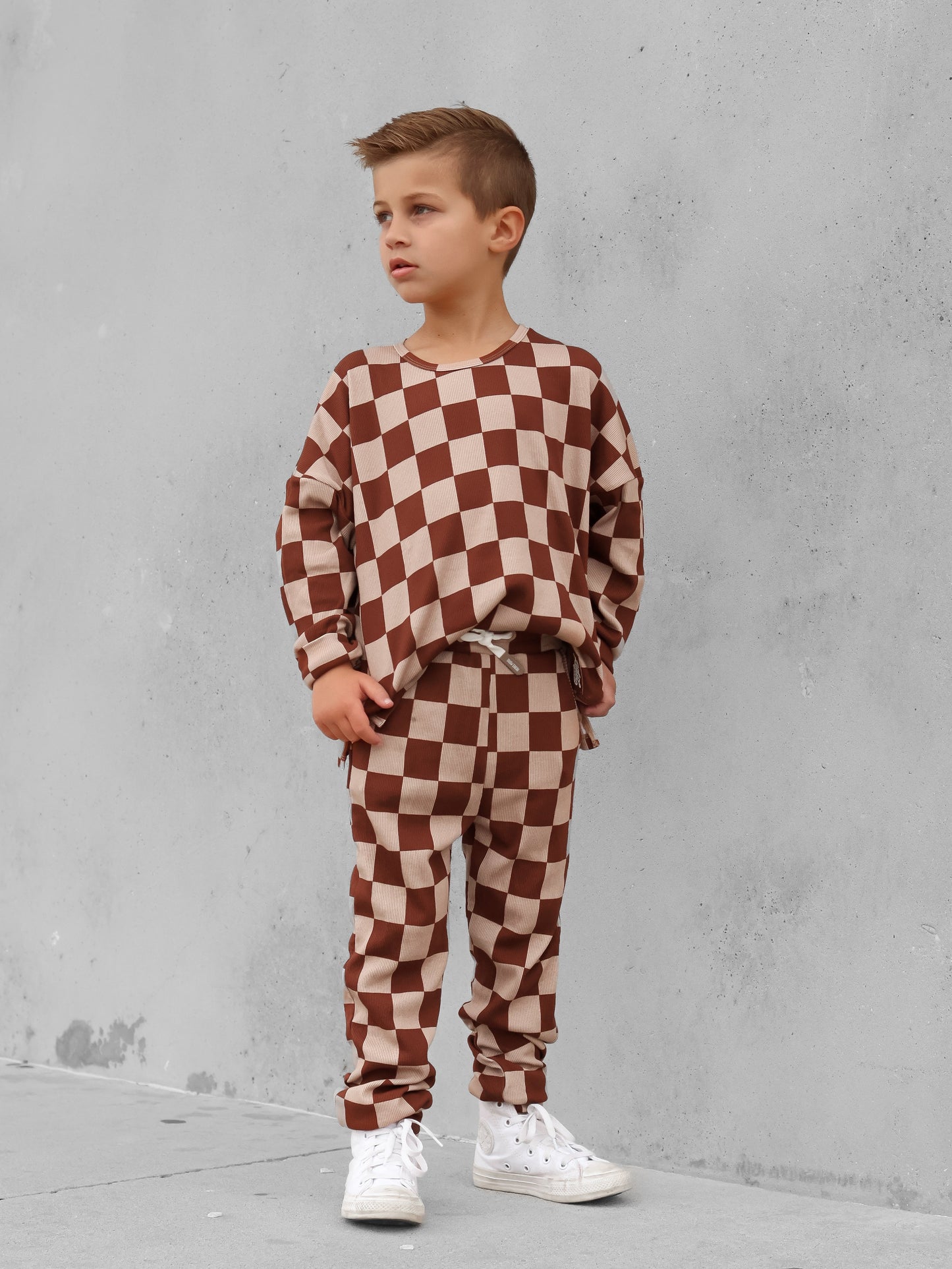 Organic Ribbed Set in Spiced Cider + Graham