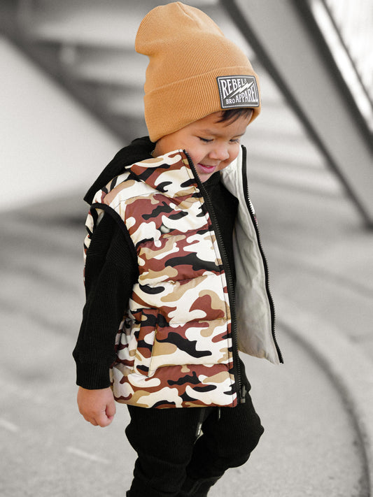 Reversible Puffer Vest in Ranger