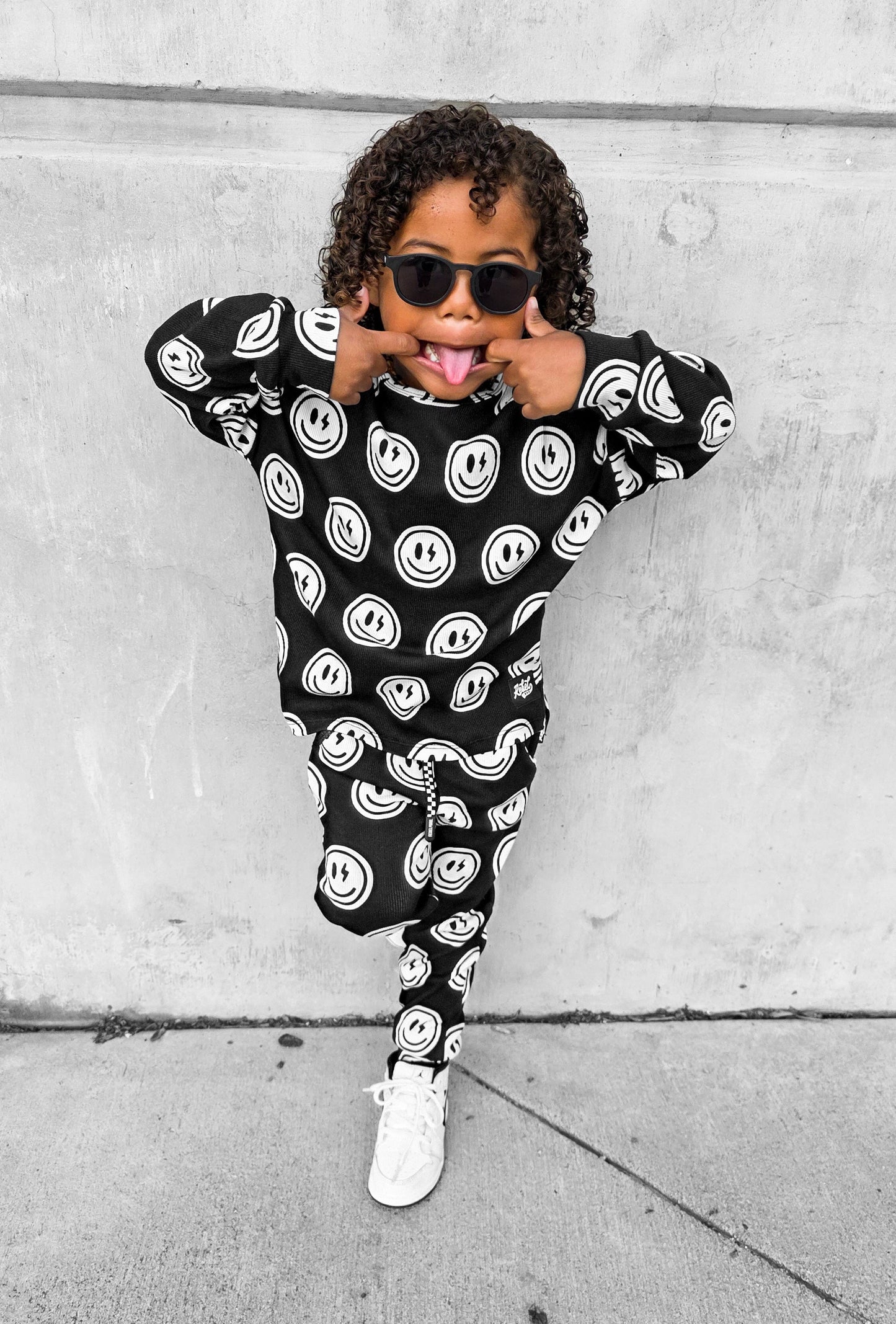 Organic Ribbed Set in Mr. Brightside