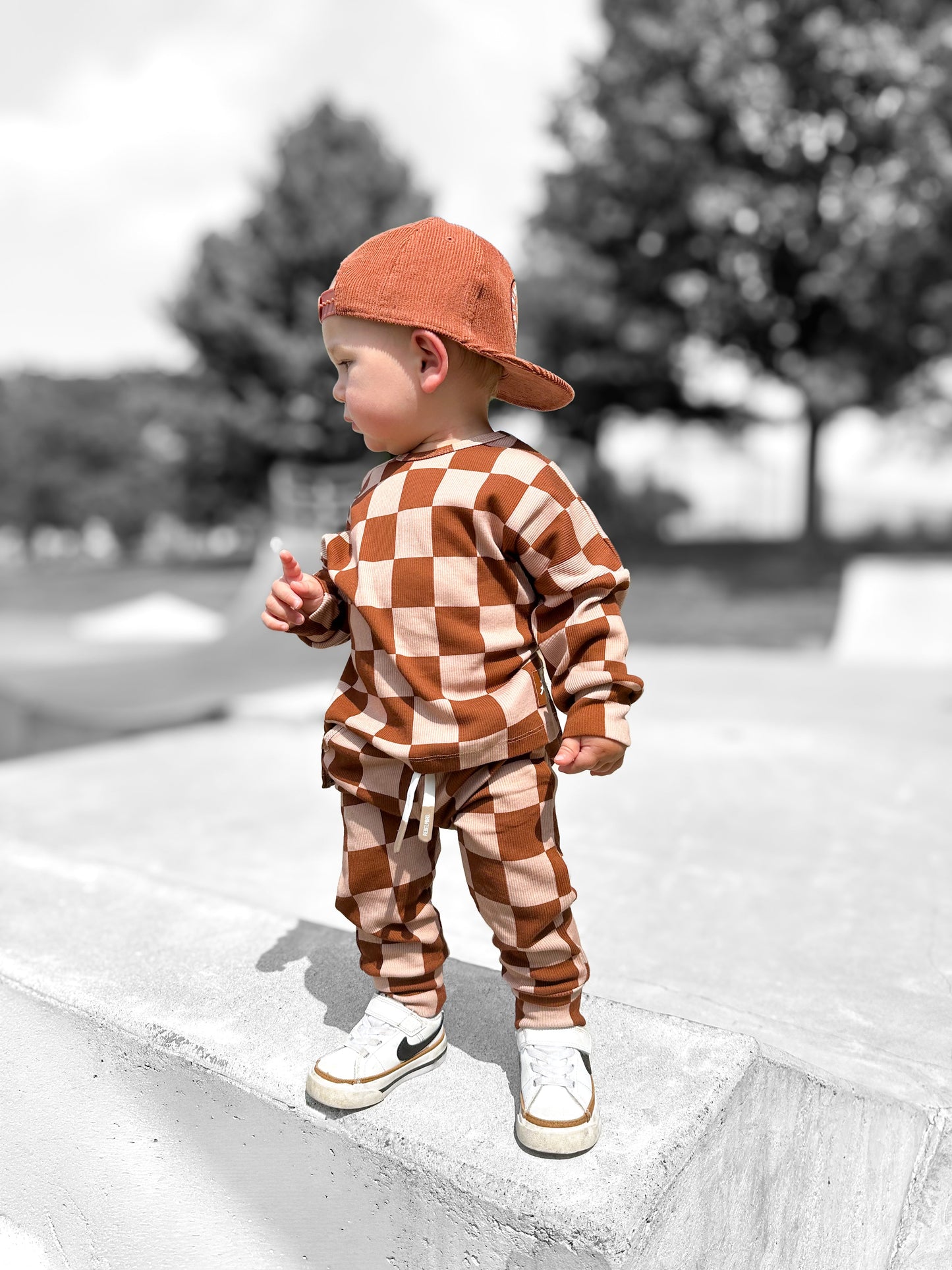 Organic Ribbed Set in Spiced Cider + Graham