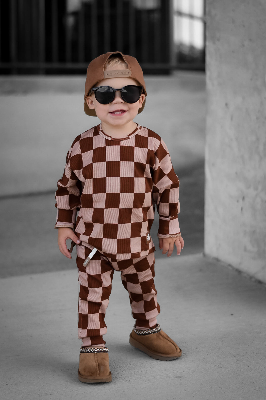 Organic Ribbed Set in Spiced Cider + Graham