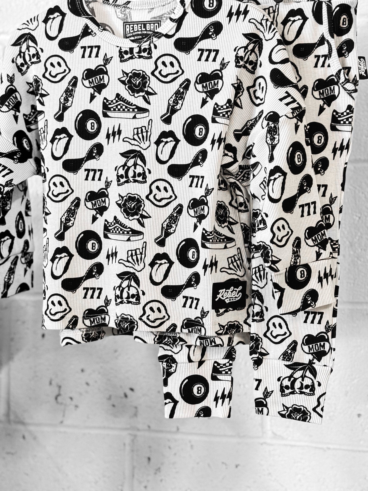 Organic Ribbed Set in Cool Kid