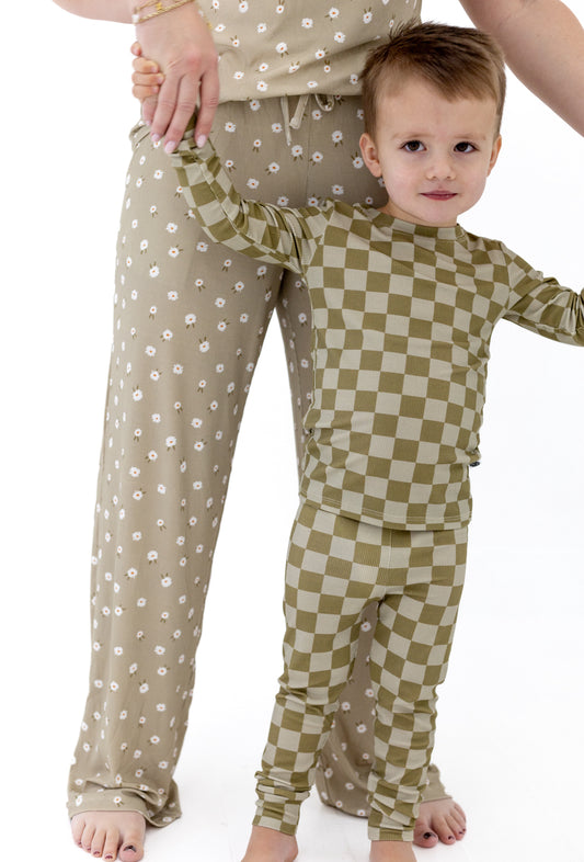 SAGE CHECK | TWO PIECE SET