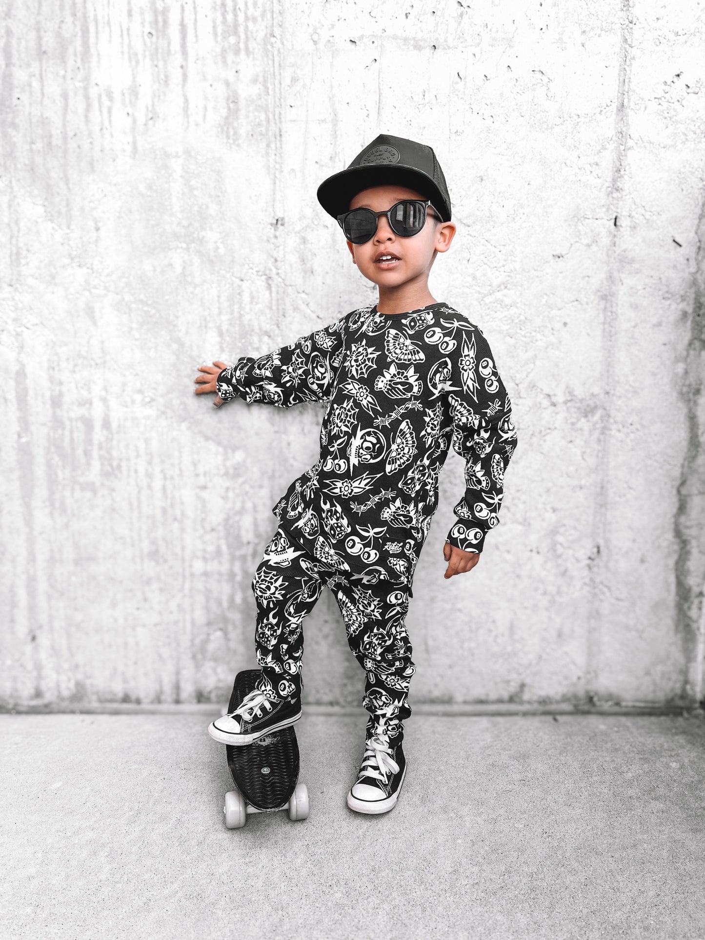 Organic Ribbed Set in Bad Boy [Midnight Edition]