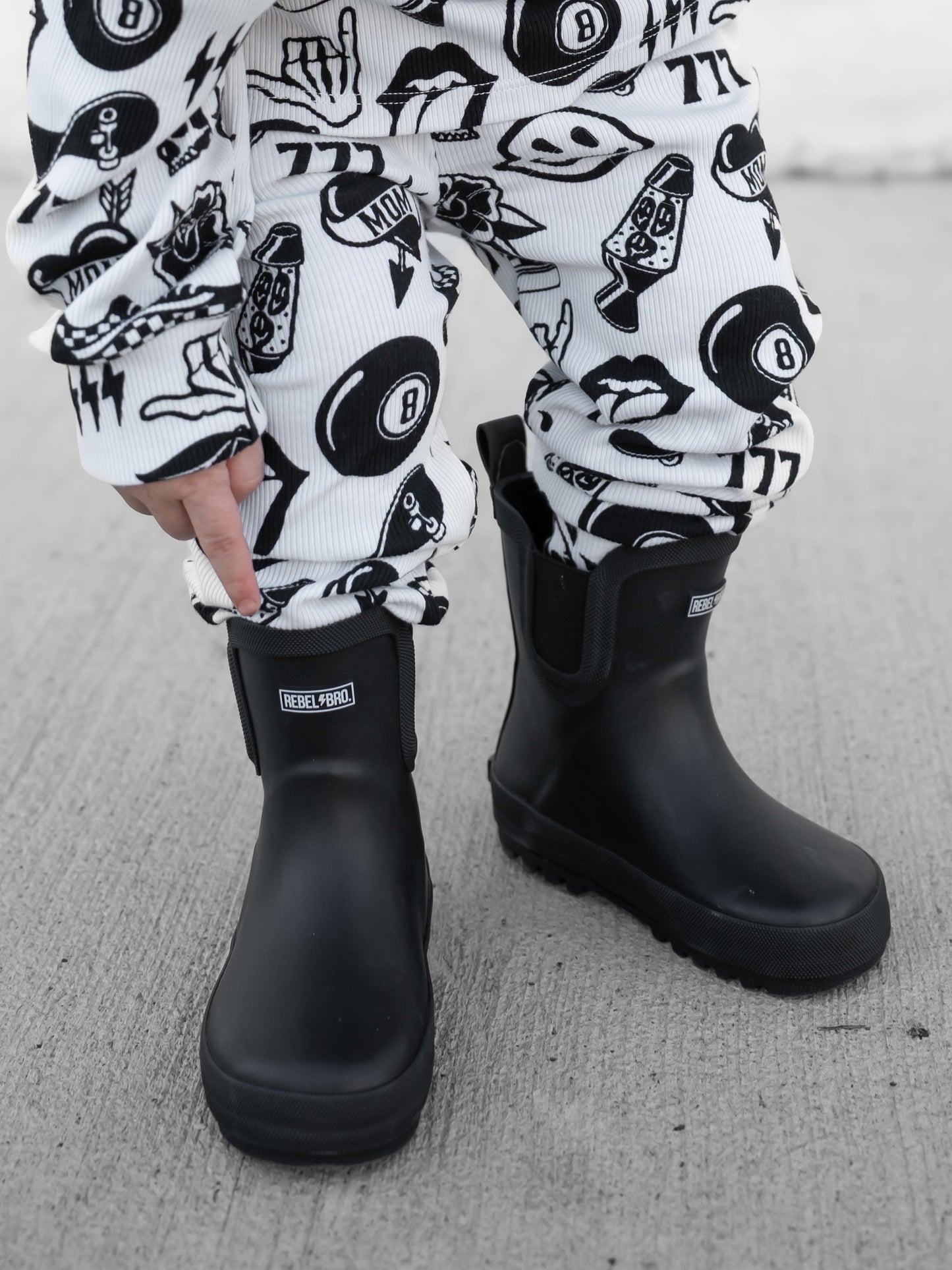 Organic Ribbed Set in Cool Kid