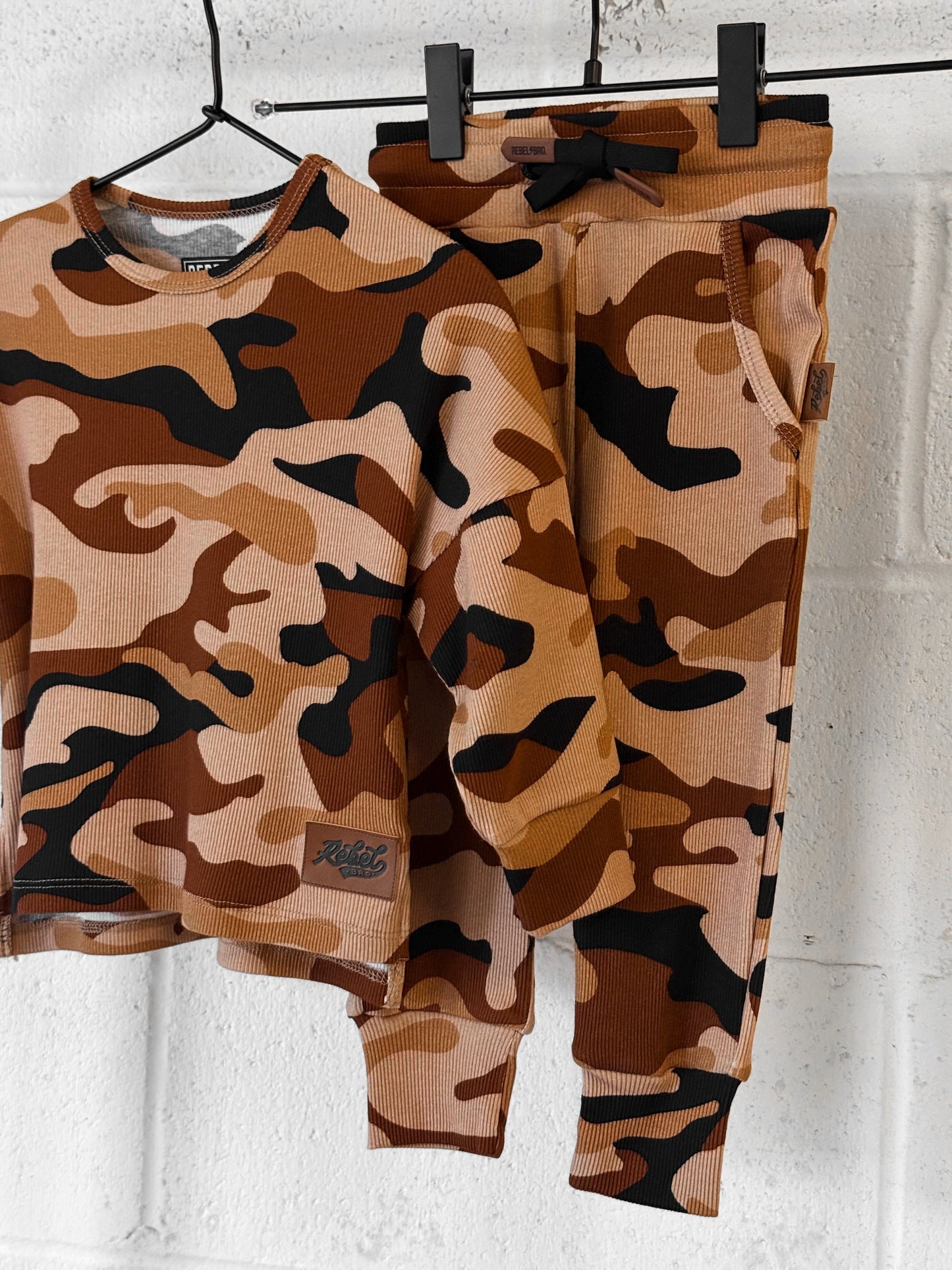 Organic Ribbed Set in Ranger