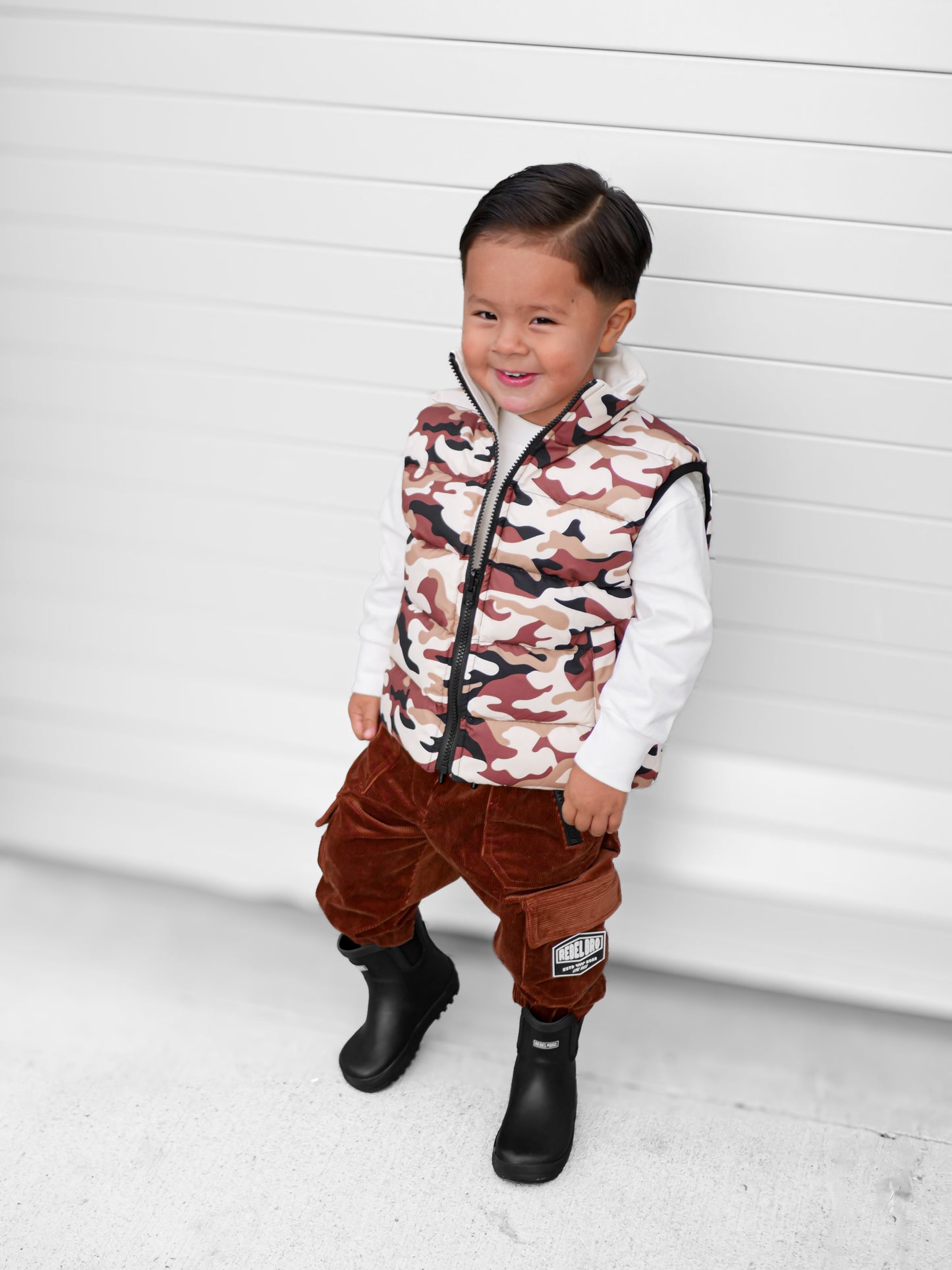 Reversible Puffer Vest in Ranger