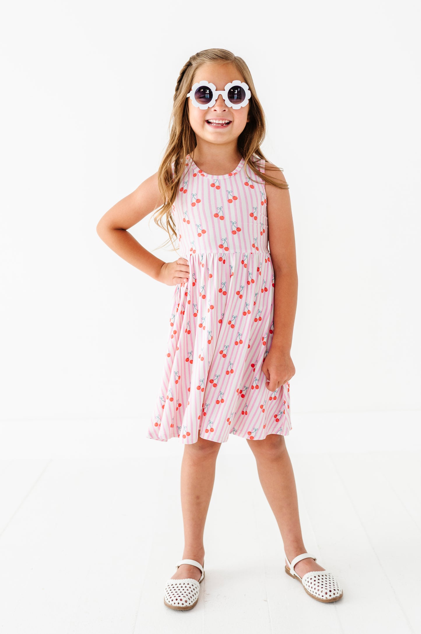 CHERRY STRIPE | BAMBOO DRESS