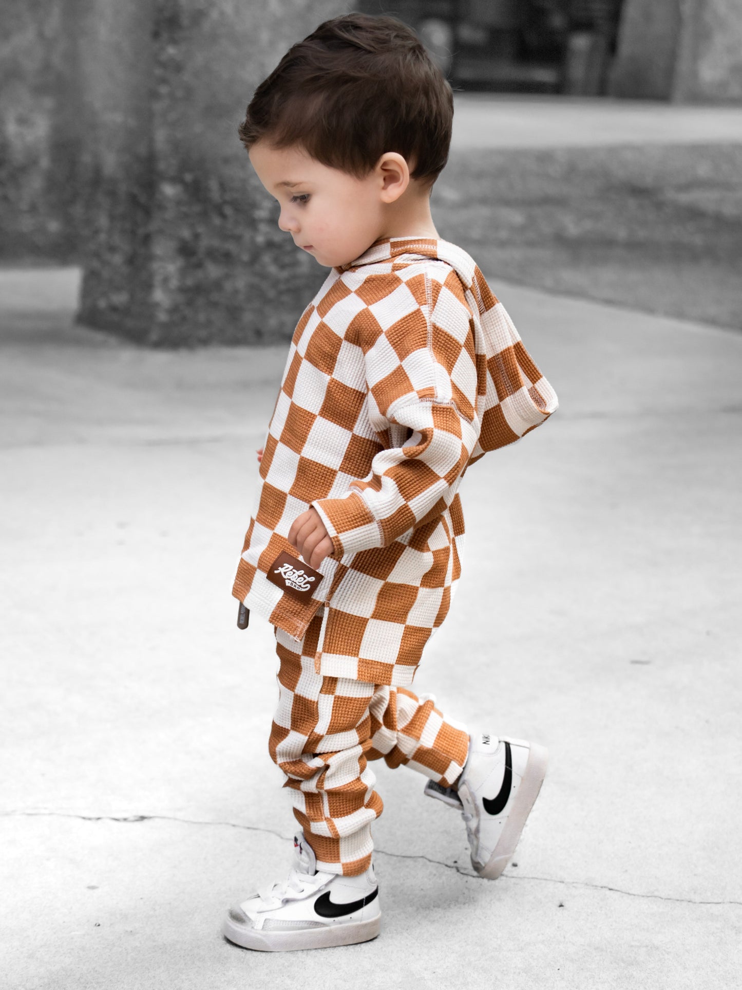 Waffle Set in Vanilla + Chestnut