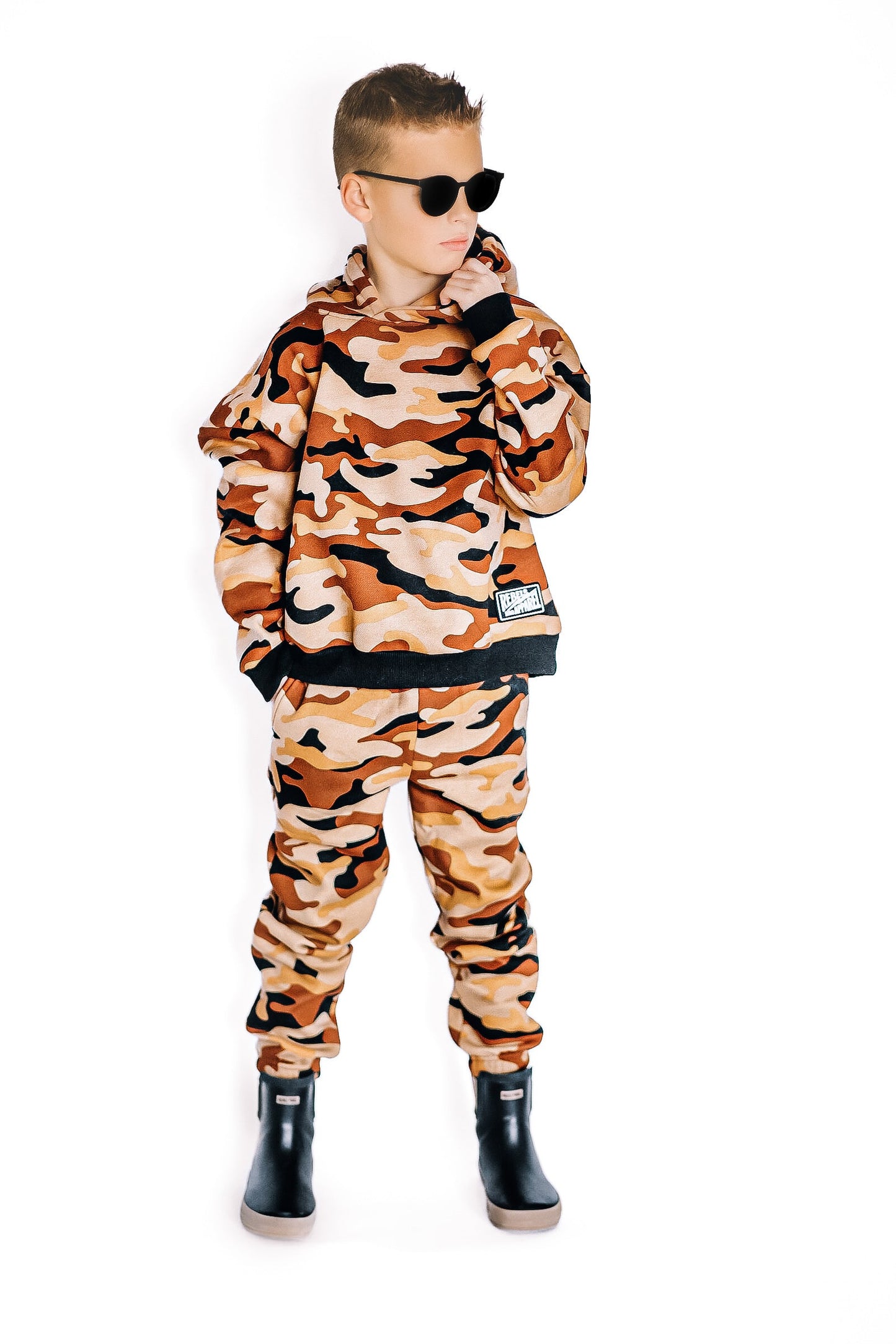 Fleece Hoodie + Sweatpants Set in Ranger