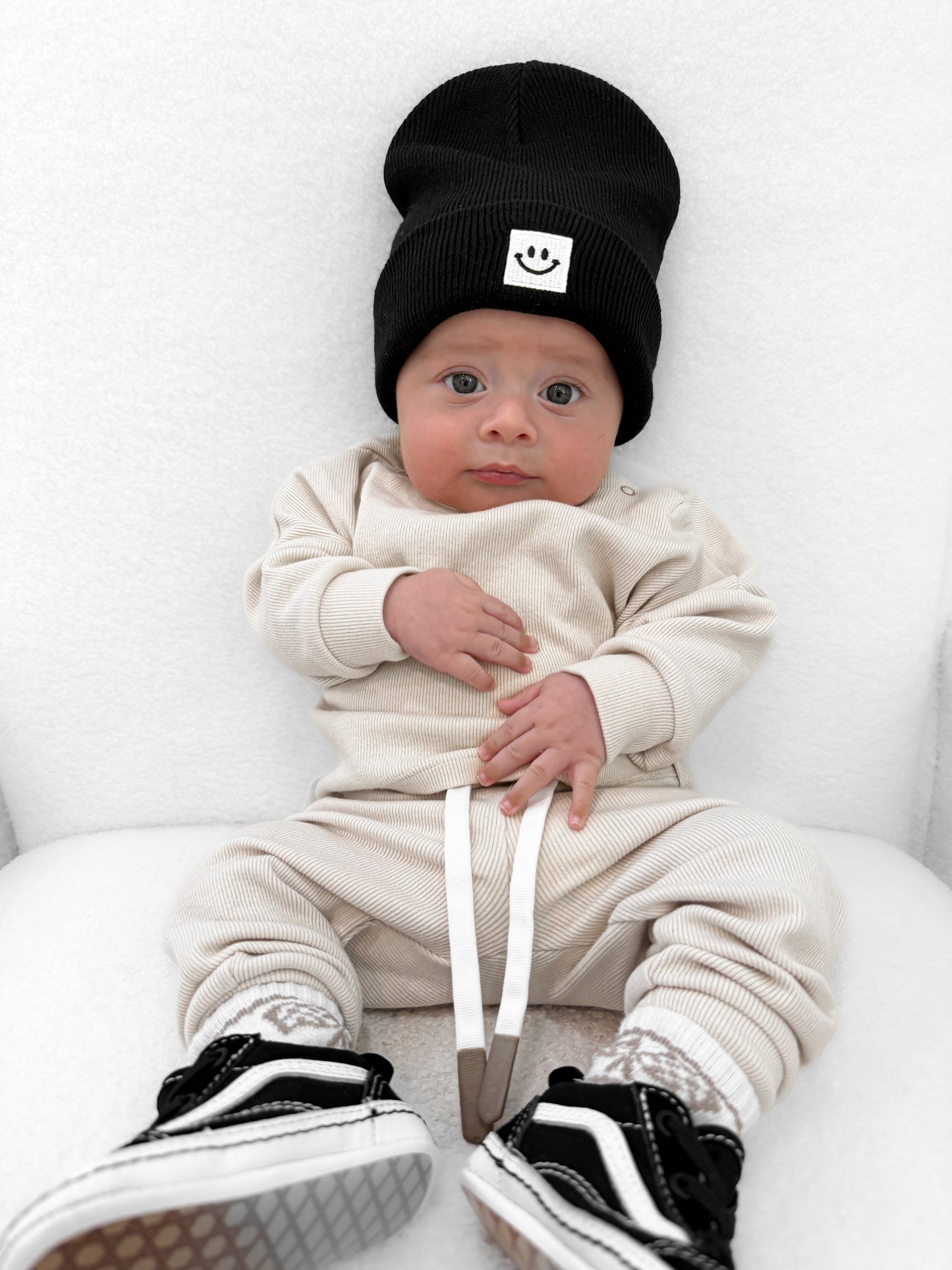 Organic Ribbed Set in Oat