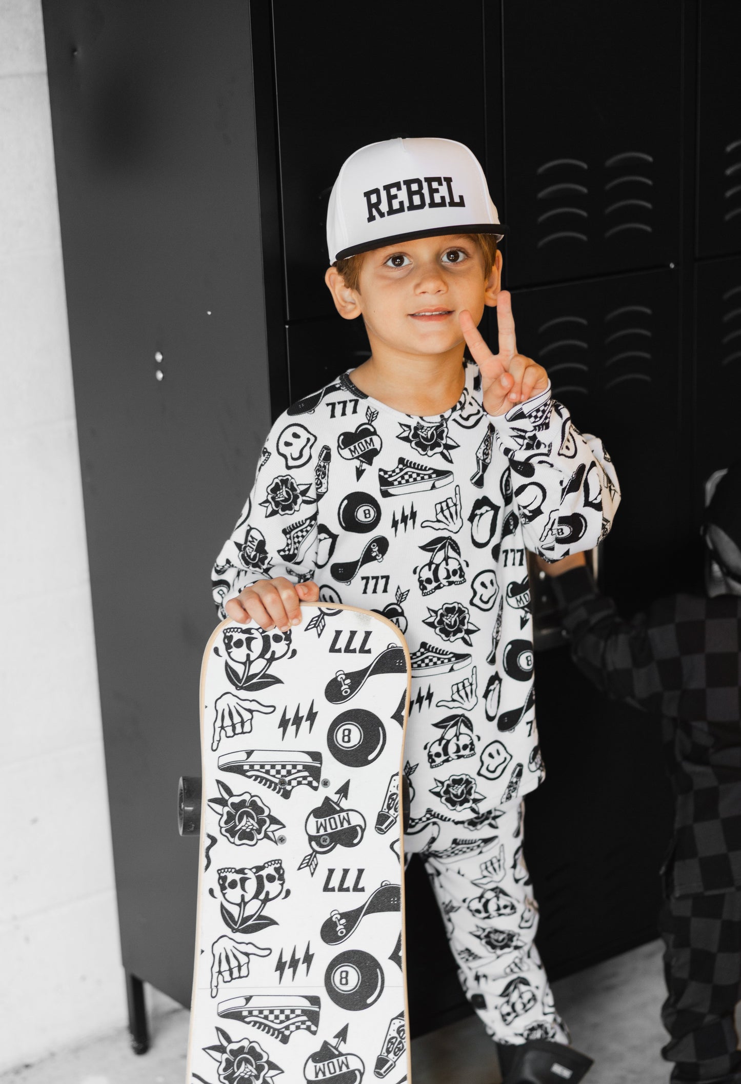 Organic Ribbed Set in Cool Kid