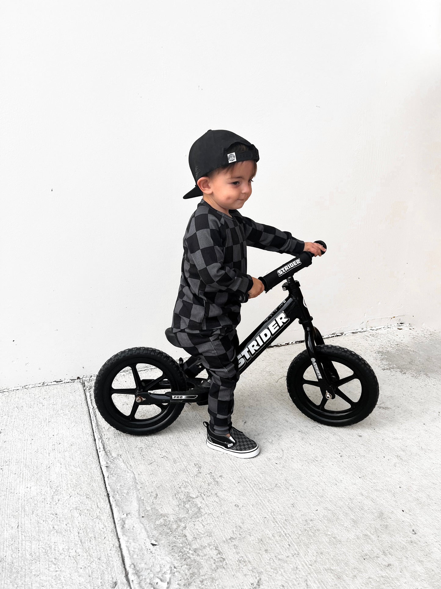 Organic Ribbed Set in Smoke + Storm