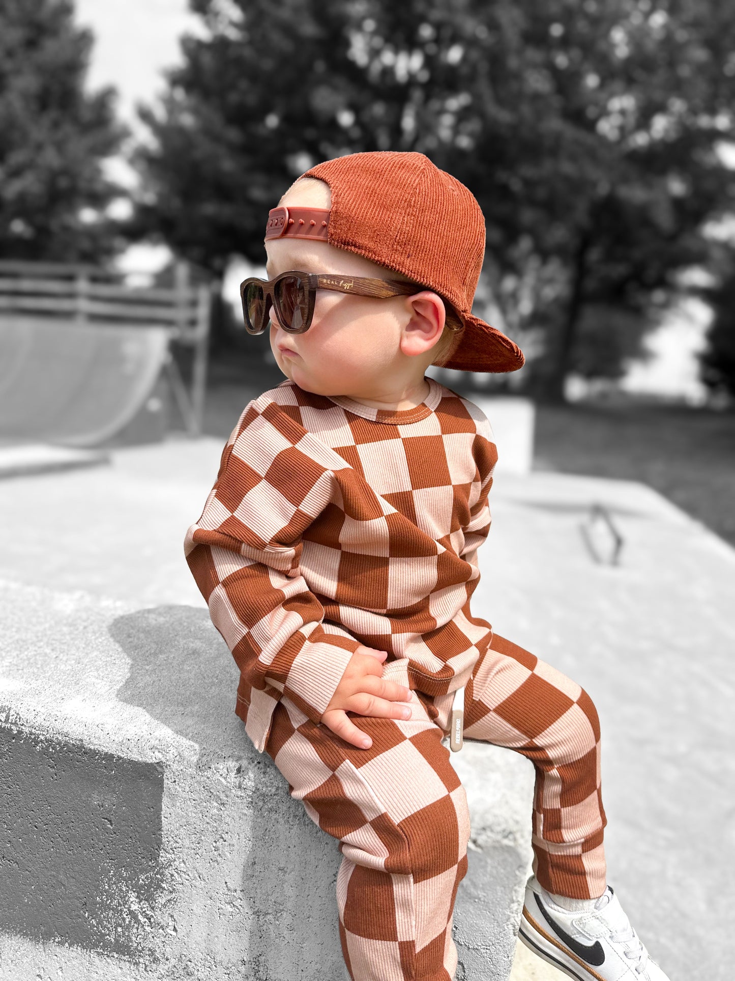 Organic Ribbed Set in Spiced Cider + Graham