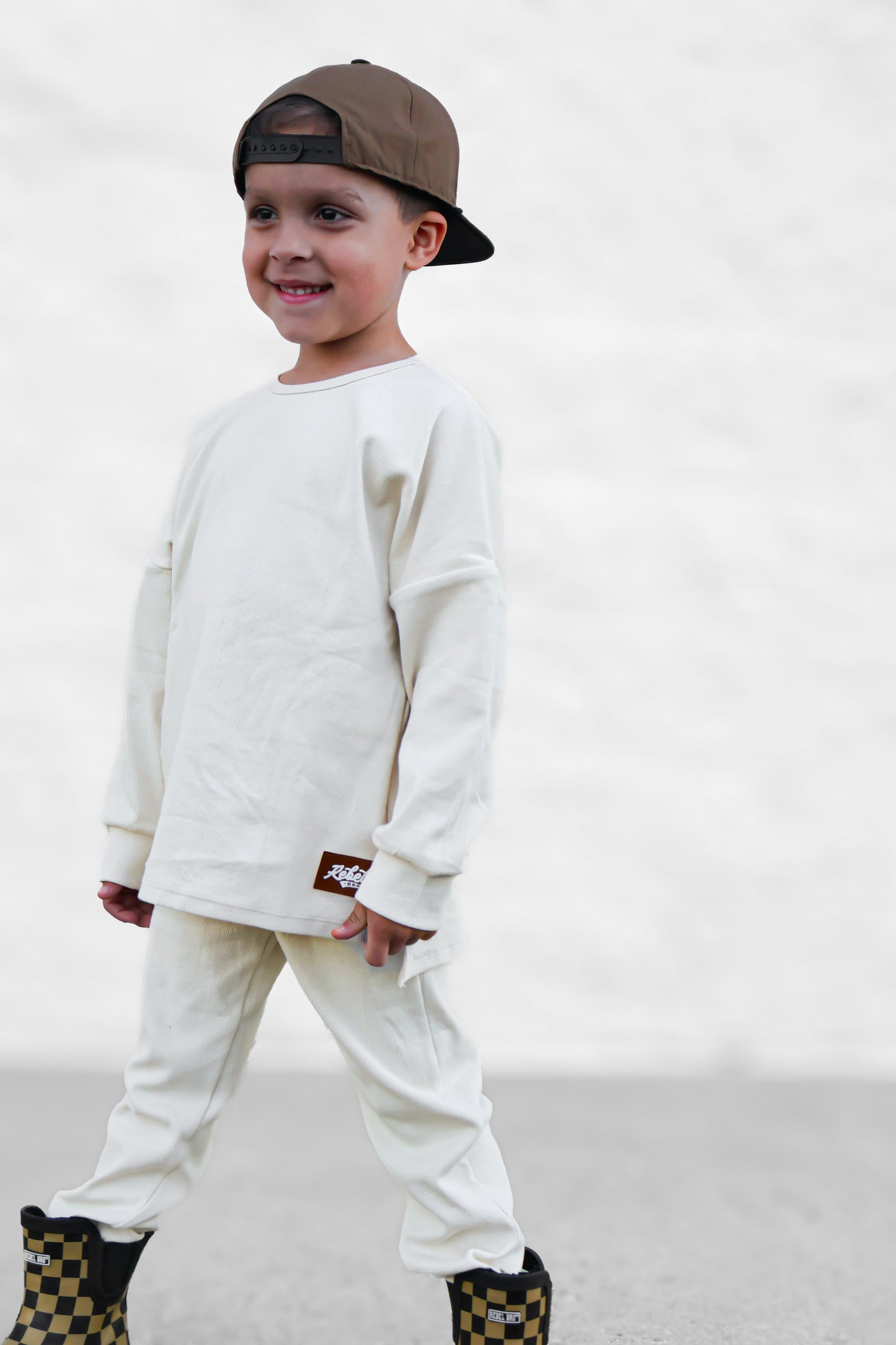 Organic Ribbed Set in Oat