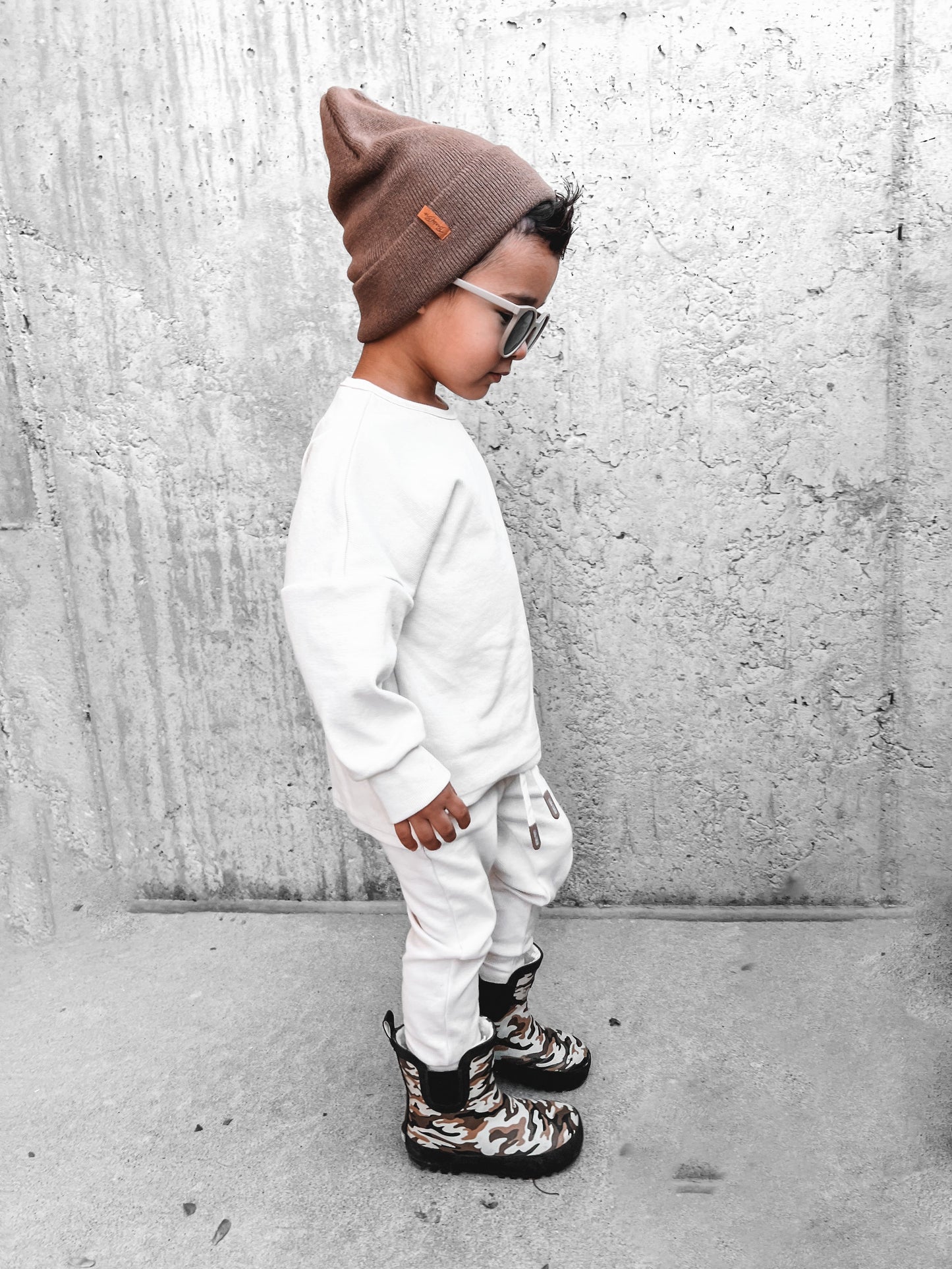 Organic Ribbed Set in Oat