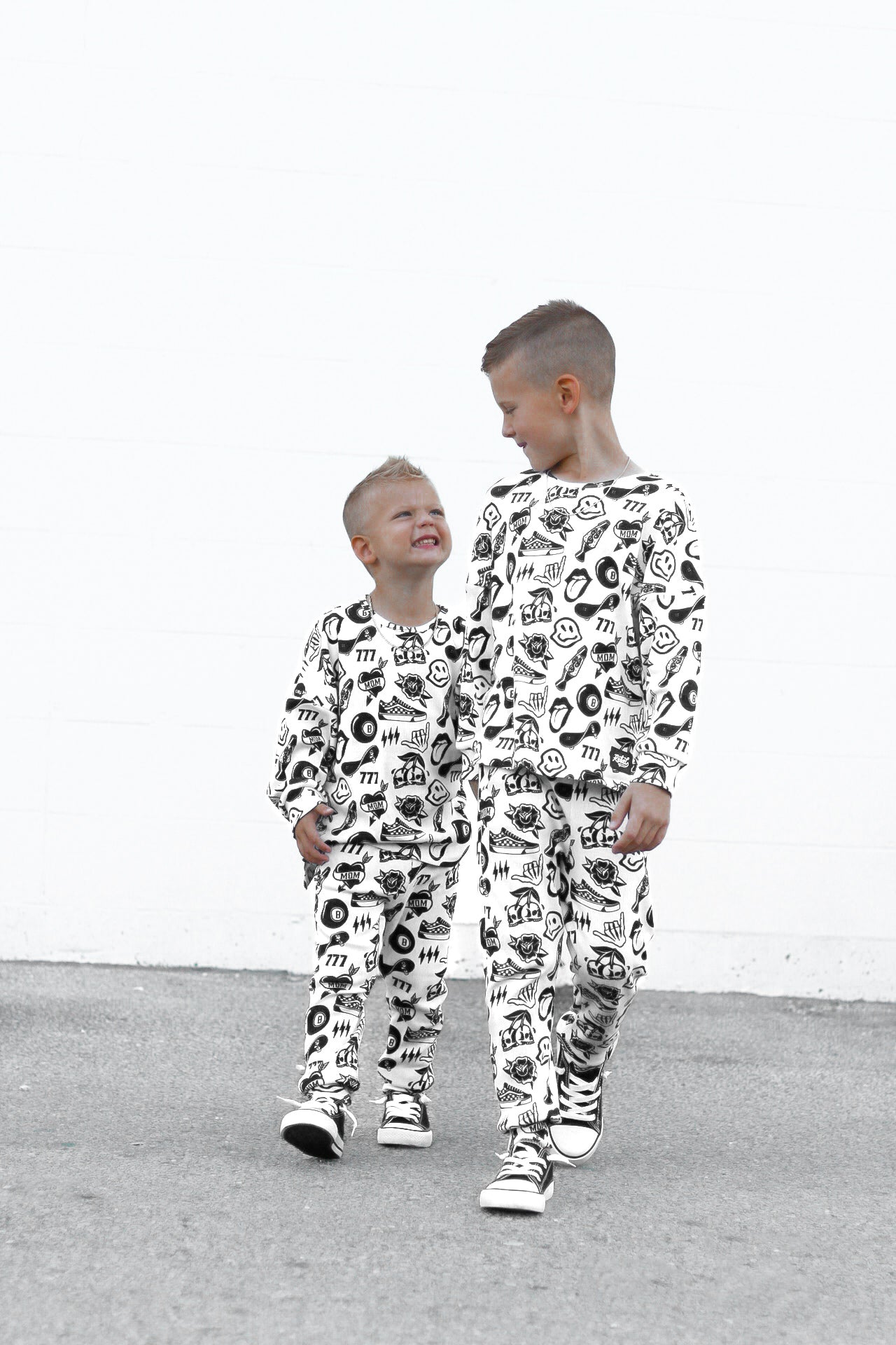 Organic Ribbed Set in Cool Kid