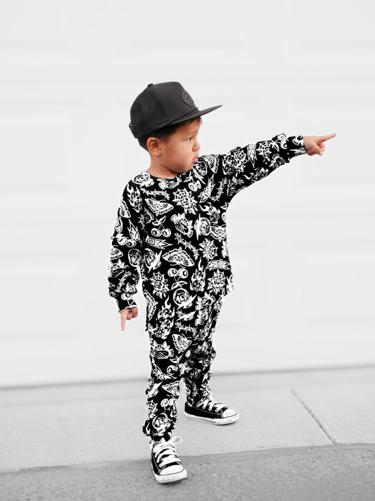 Organic Ribbed Set in Bad Boy [Midnight Edition]