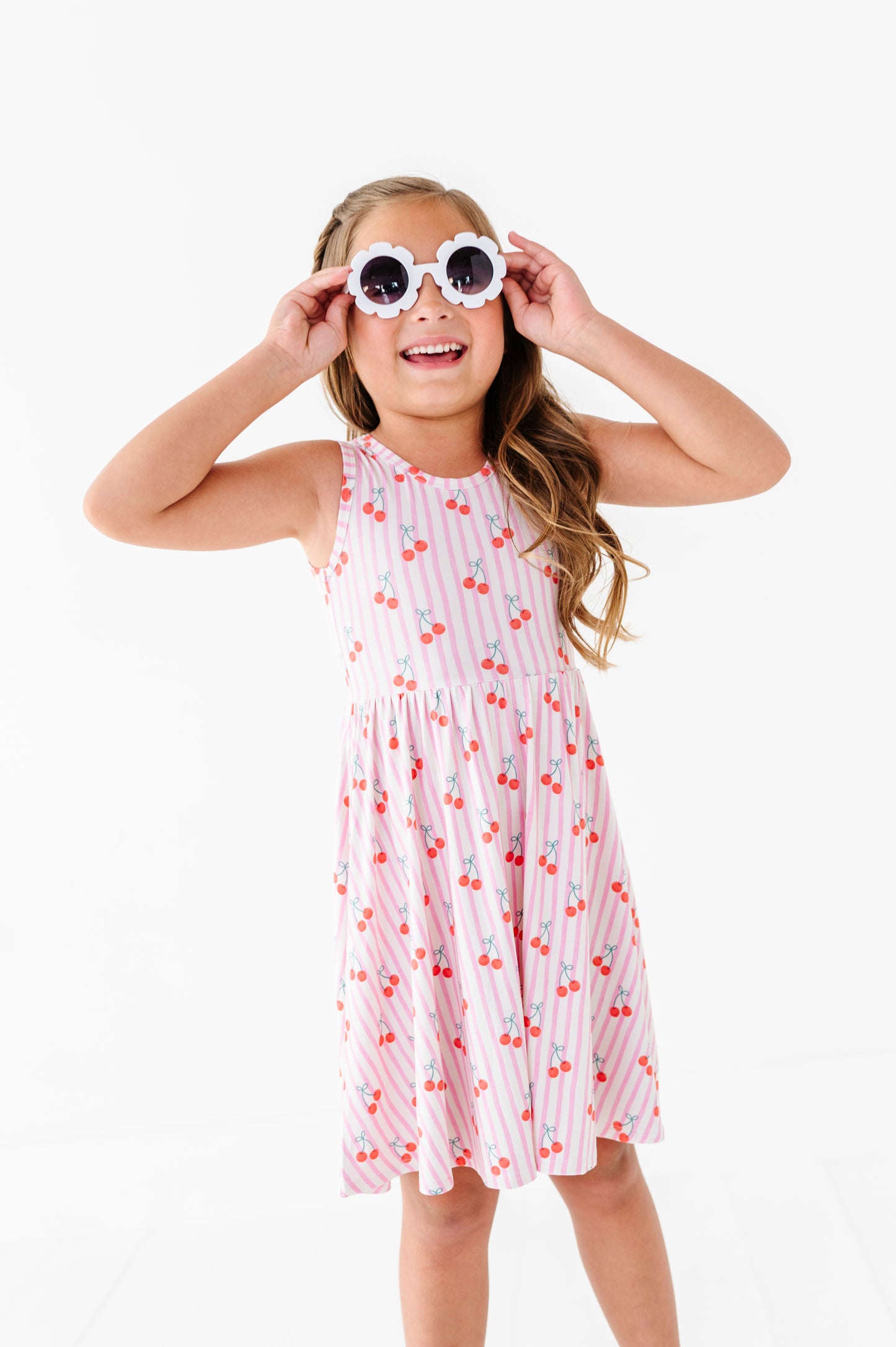 CHERRY STRIPE | BAMBOO DRESS