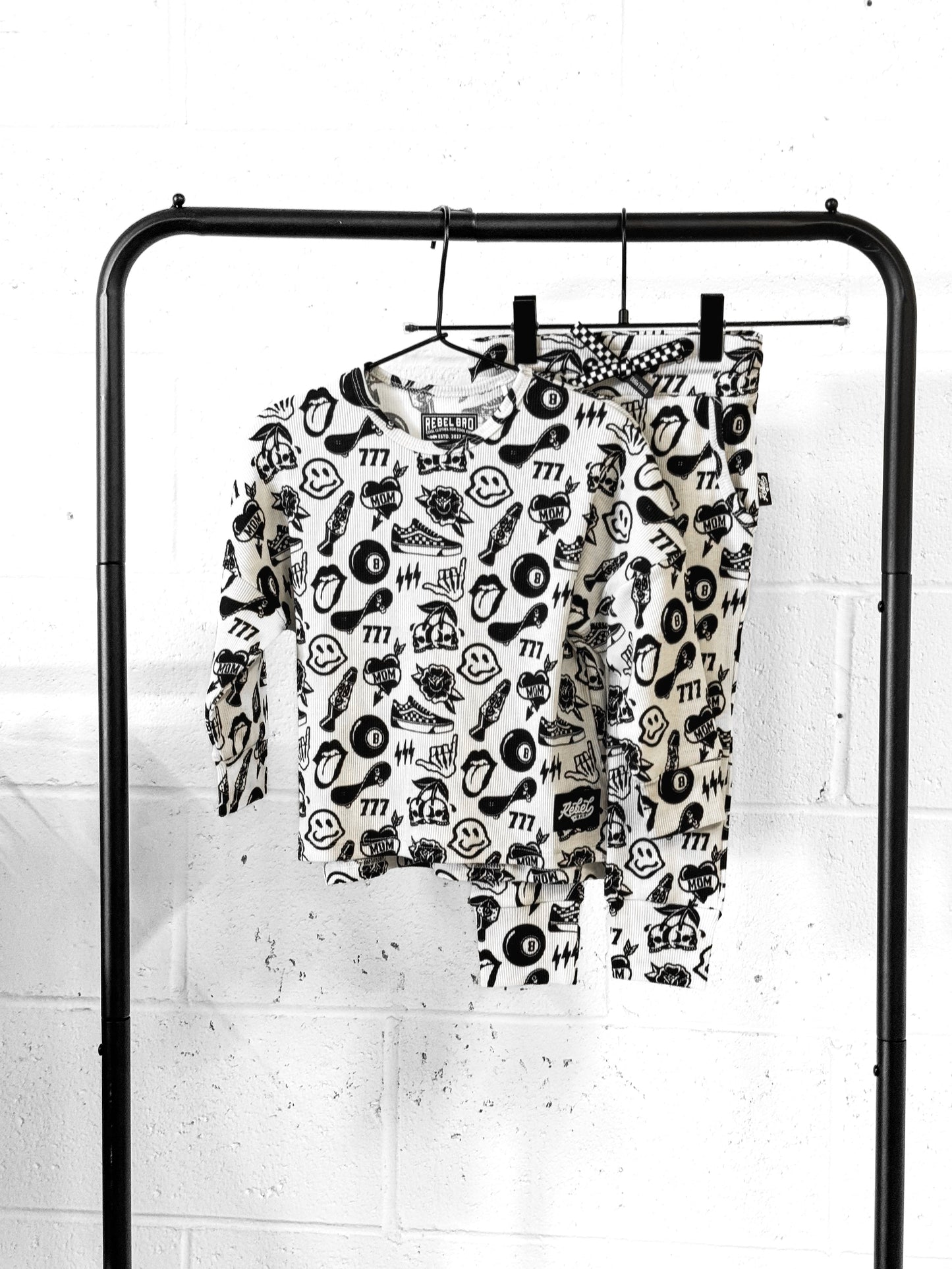 Organic Ribbed Set in Cool Kid