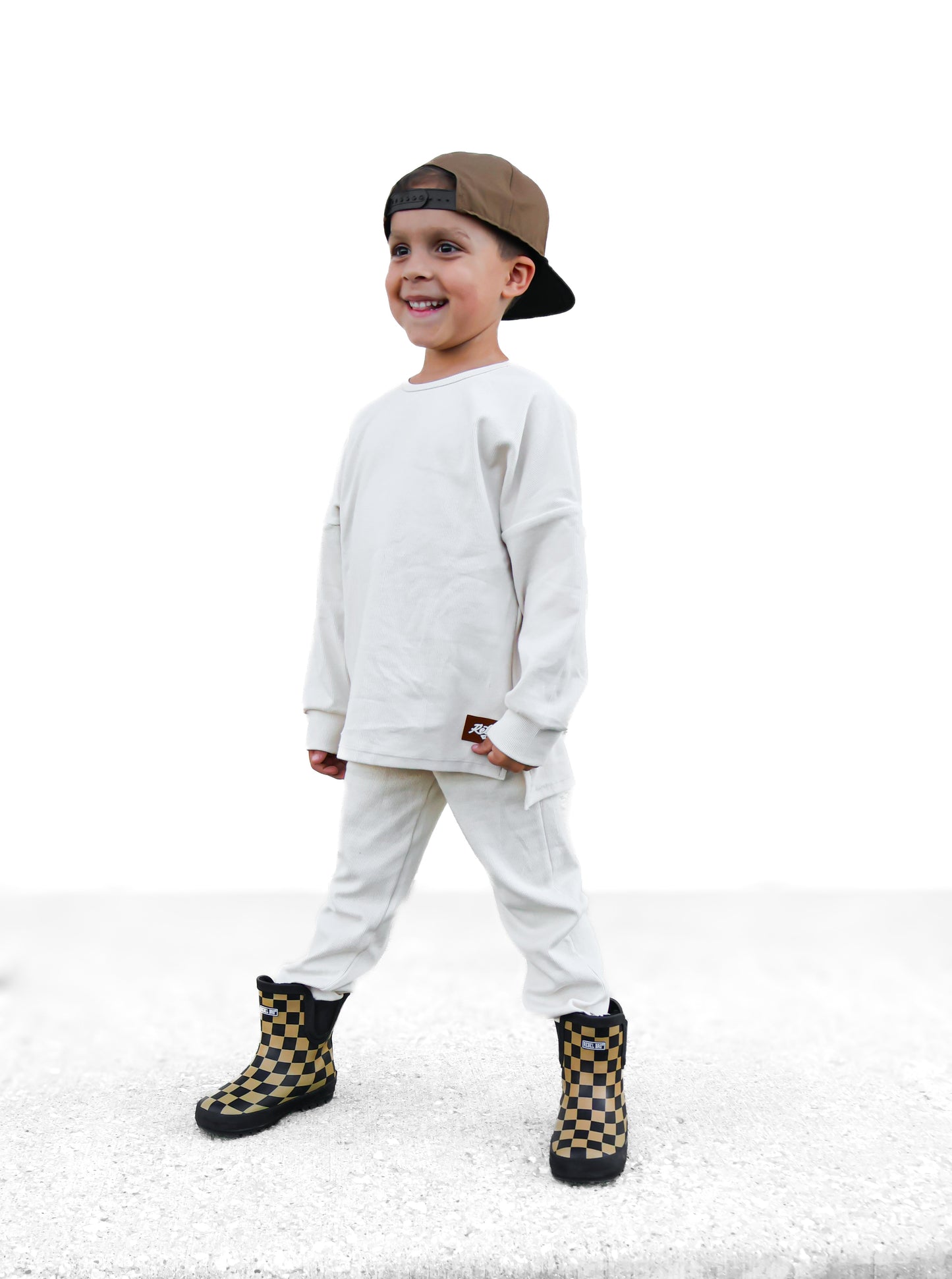 Organic Ribbed Set in Oat