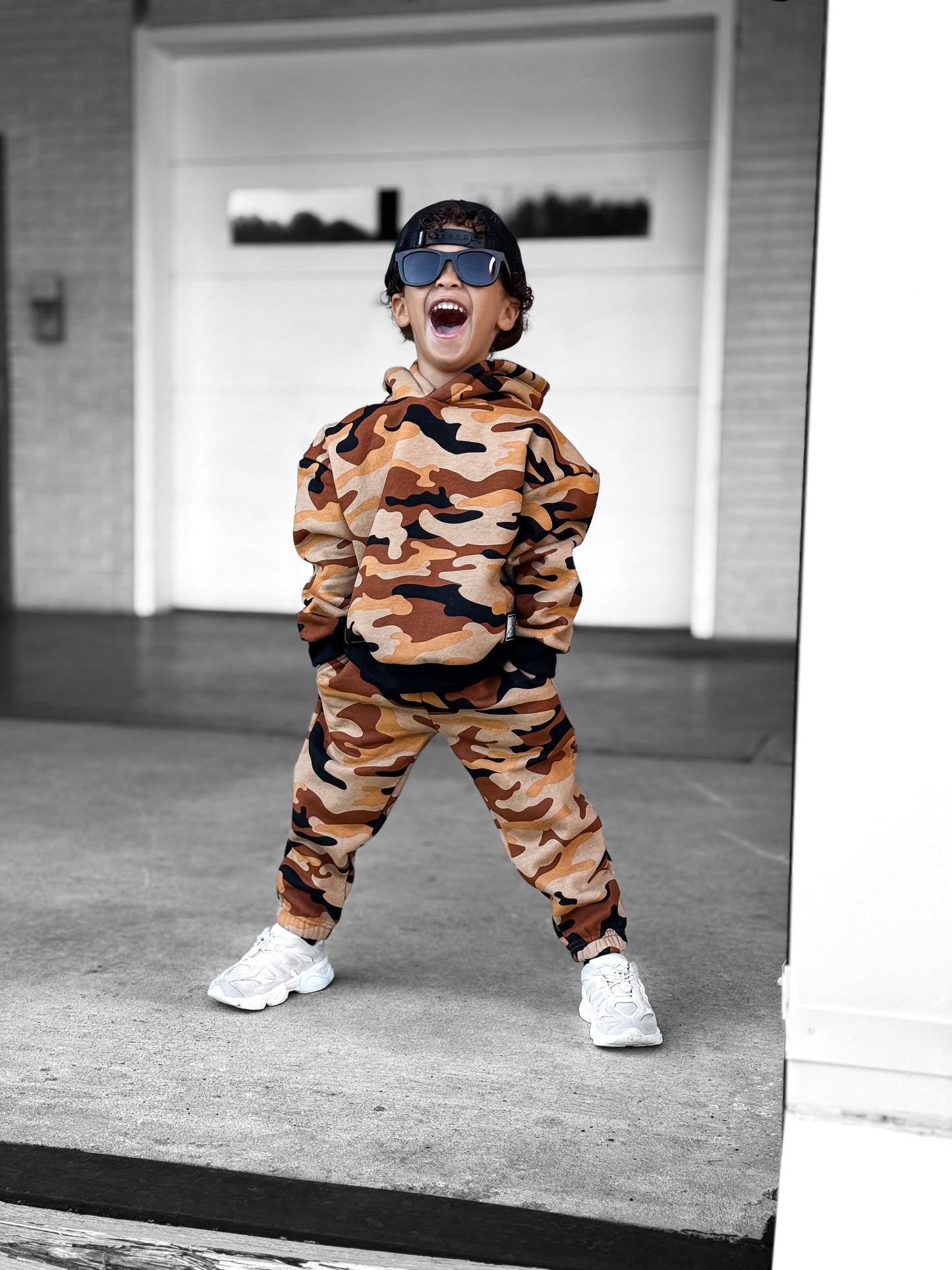 Fleece Hoodie + Sweatpants Set in Ranger