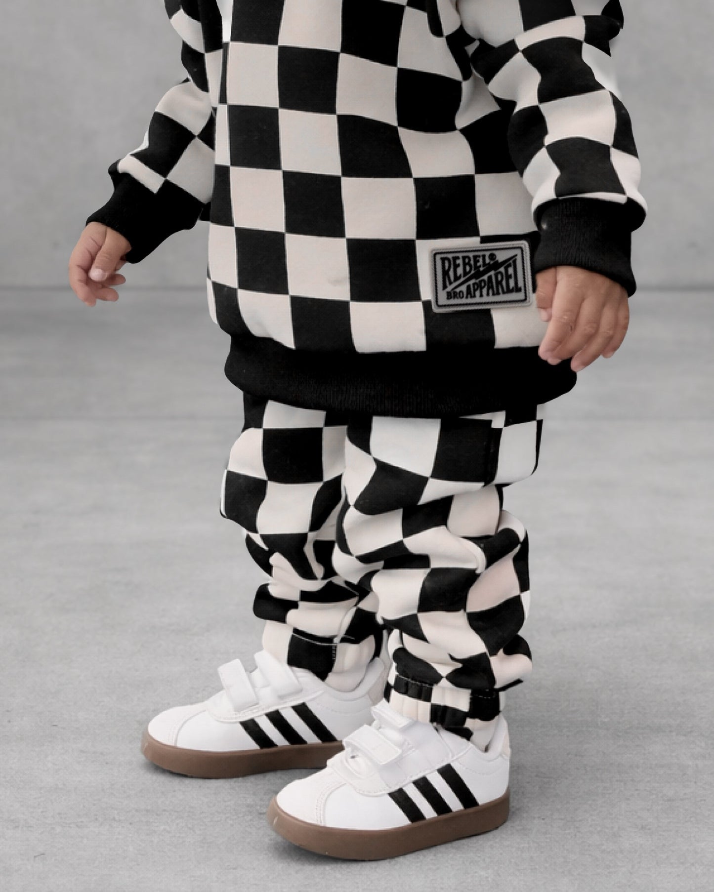Fleece Hoodie + Sweatpants Set in Venice (Checkered)