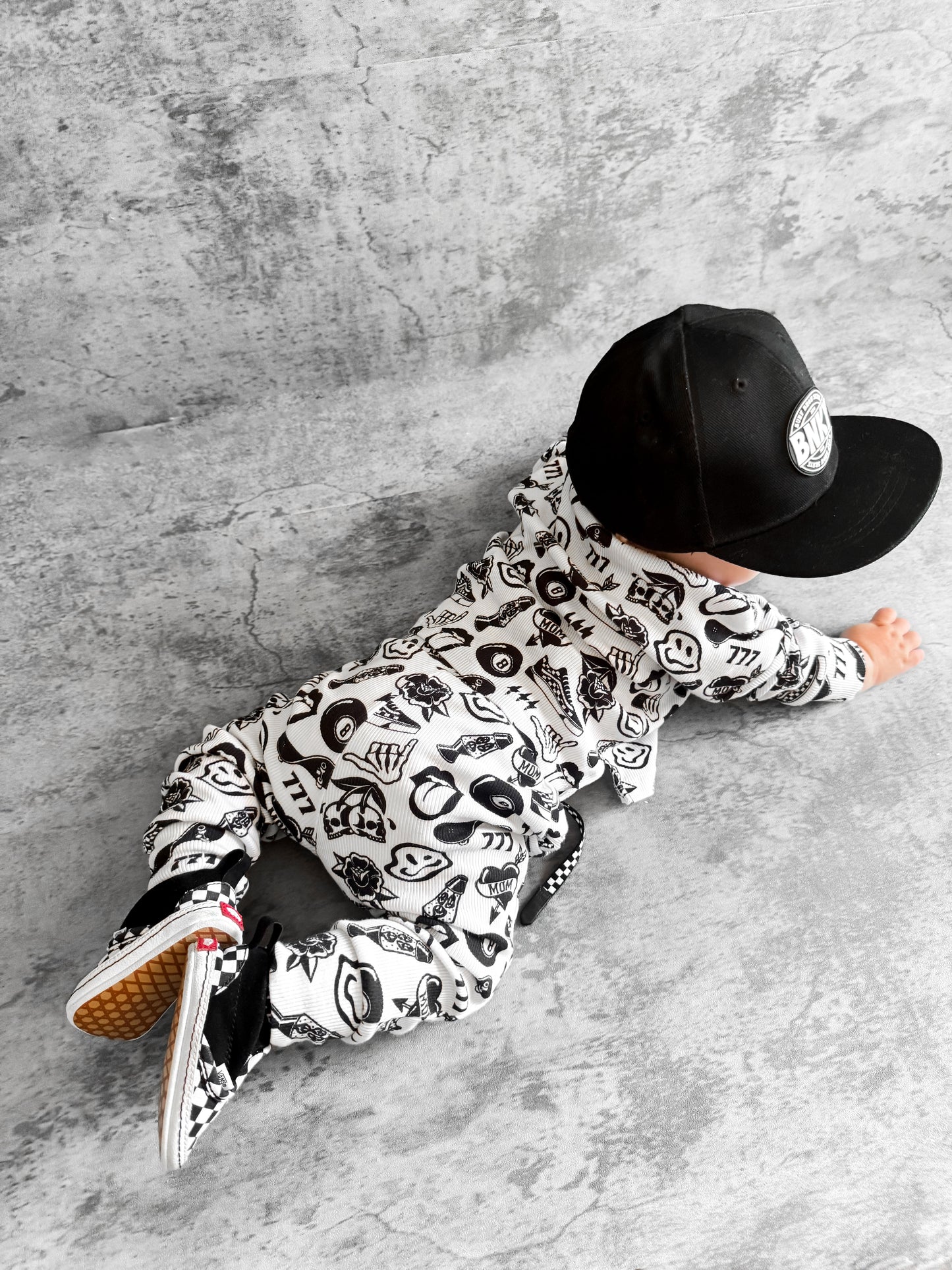 Organic Ribbed Set in Cool Kid