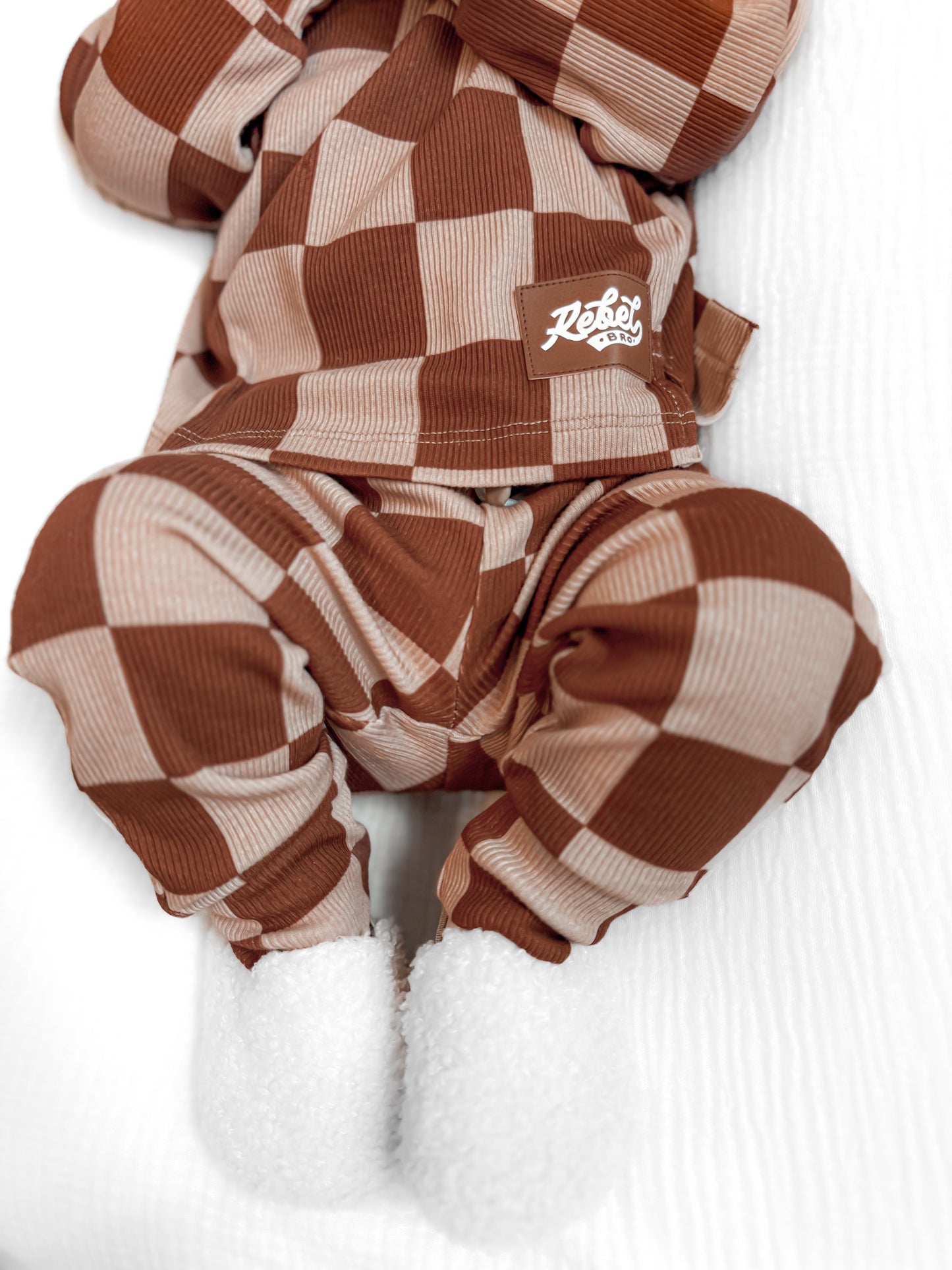 Organic Ribbed Set in Spiced Cider + Graham