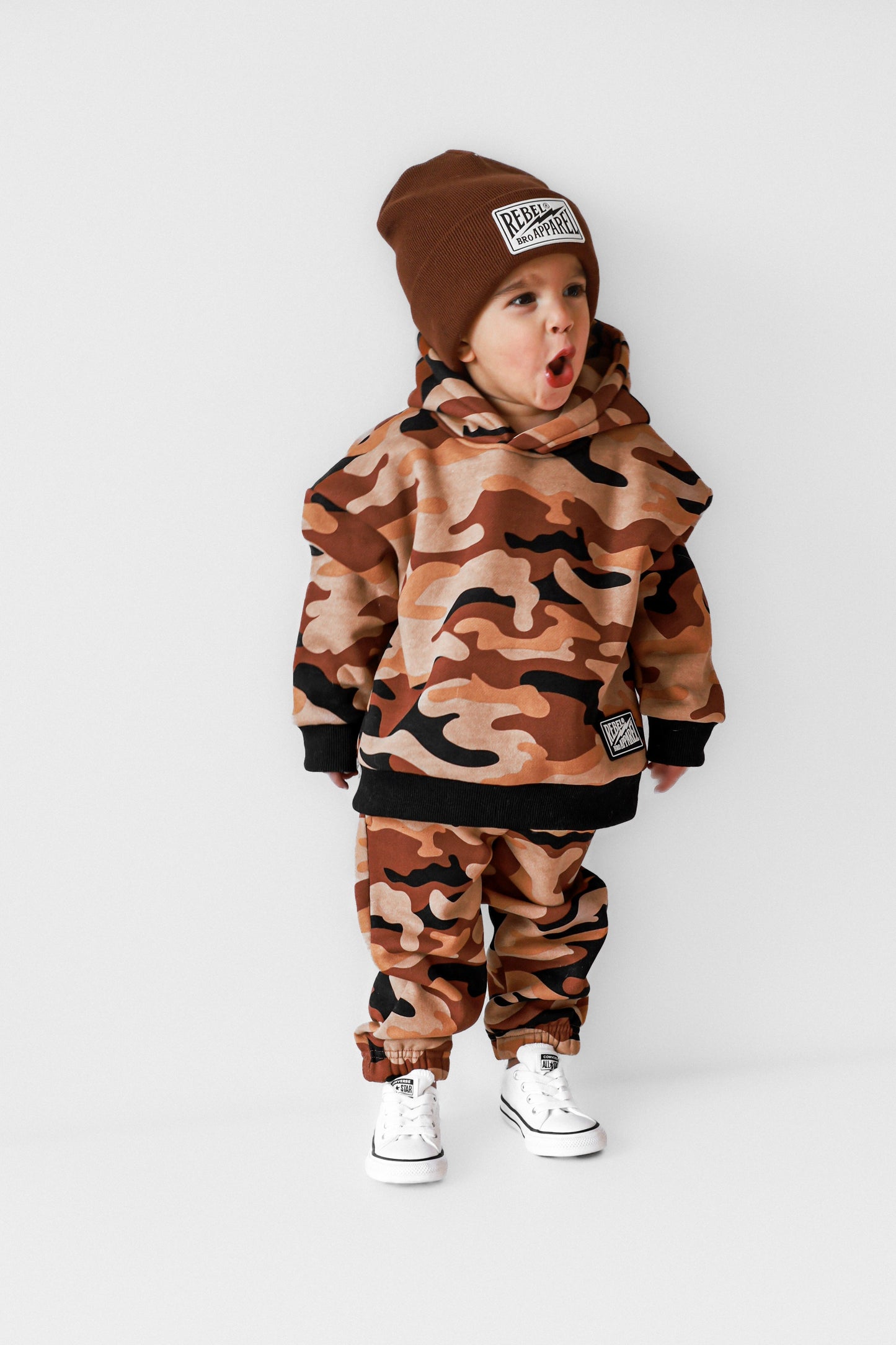 Fleece Hoodie + Sweatpants Set in Ranger